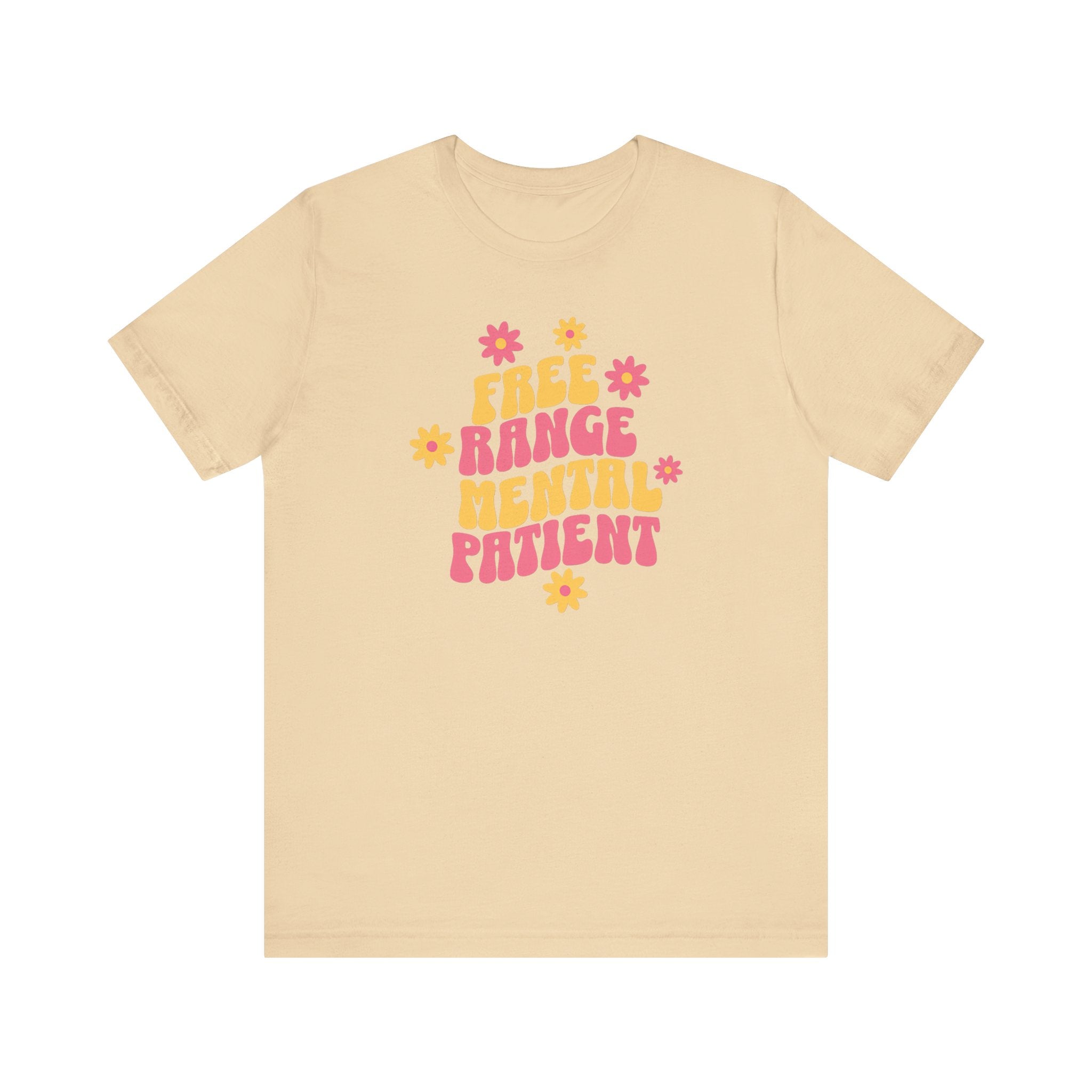 Free Range Mental Patient T-Shirt - Fun Retro Graphic Tee