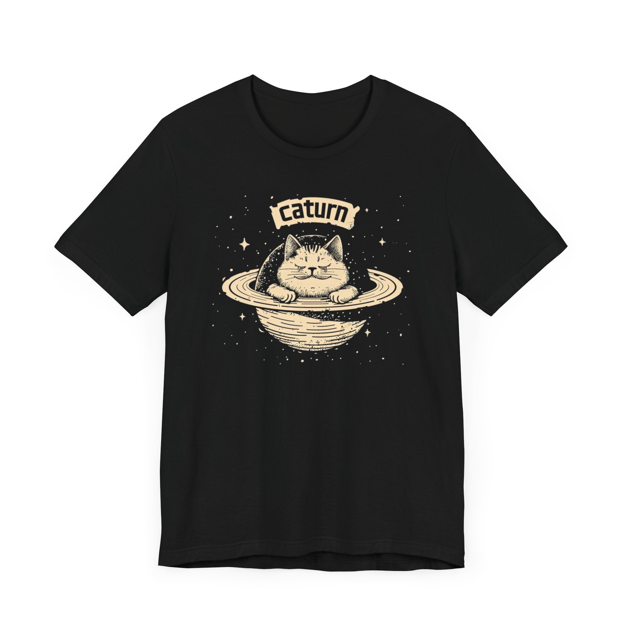 Caturn T-Shirt - Cosmic Cat Planet Graphic Tee