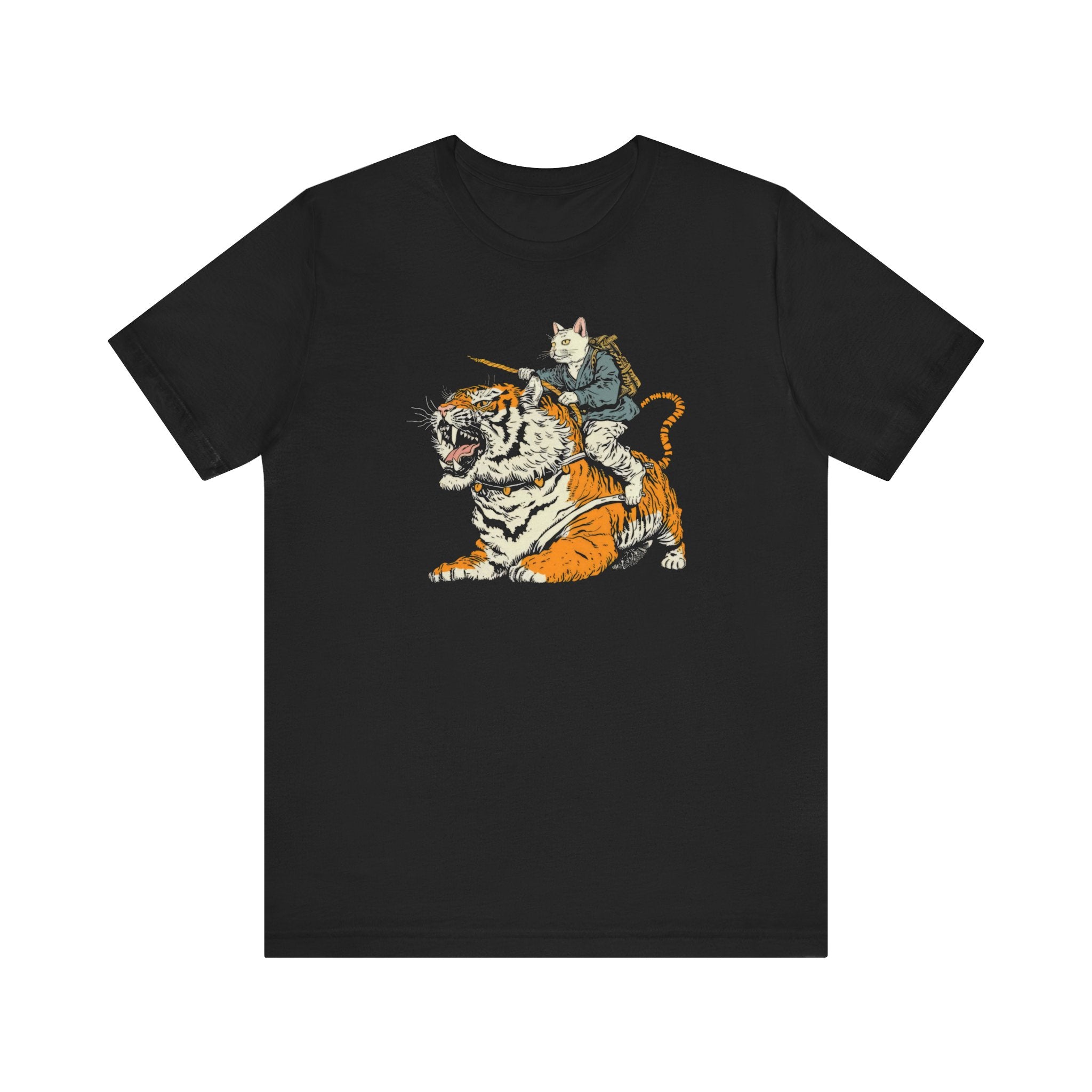Cat Riding Tiger Adventure T-Shirt