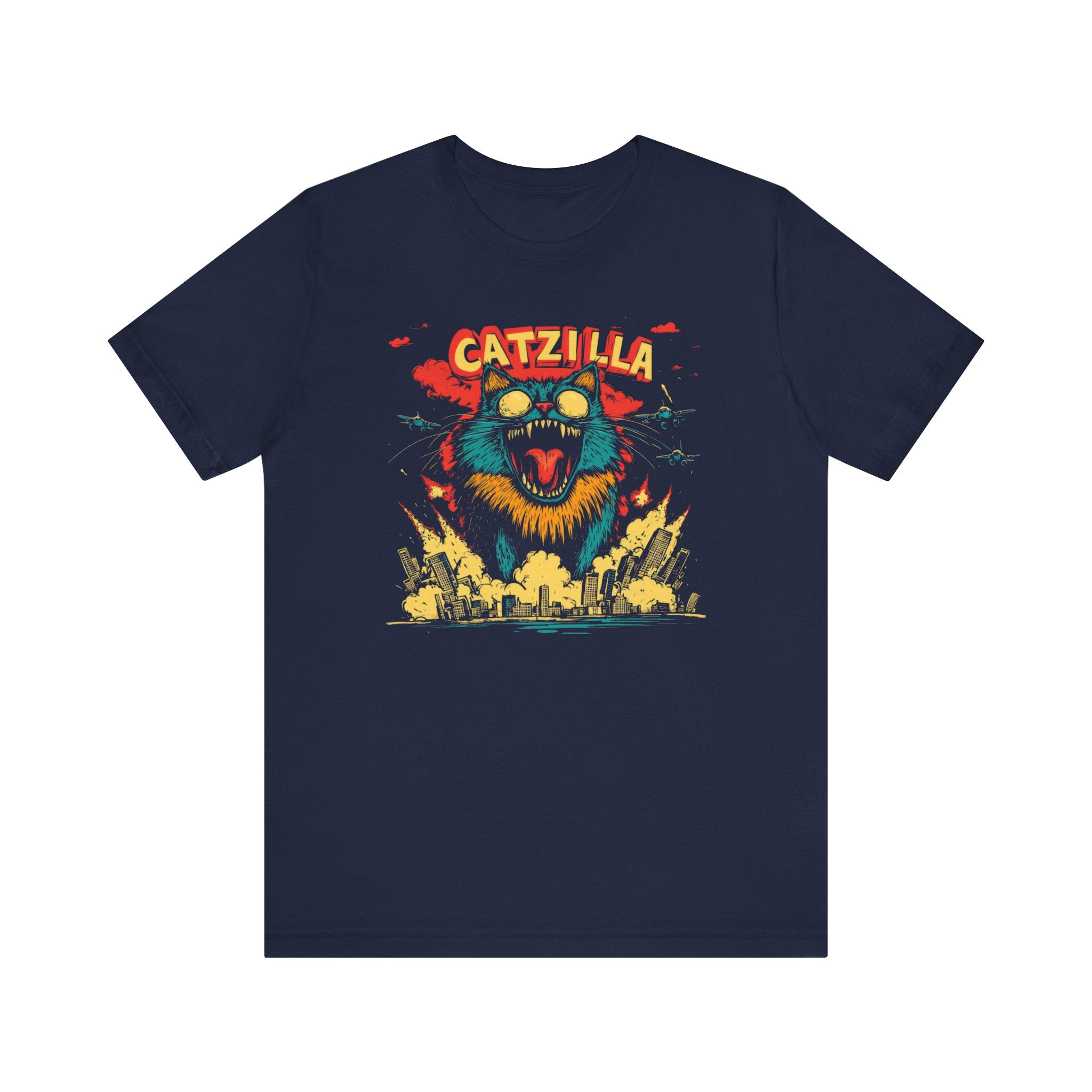 Catzilla City Destroyer T-Shirt Fierce Cat Graphic Design