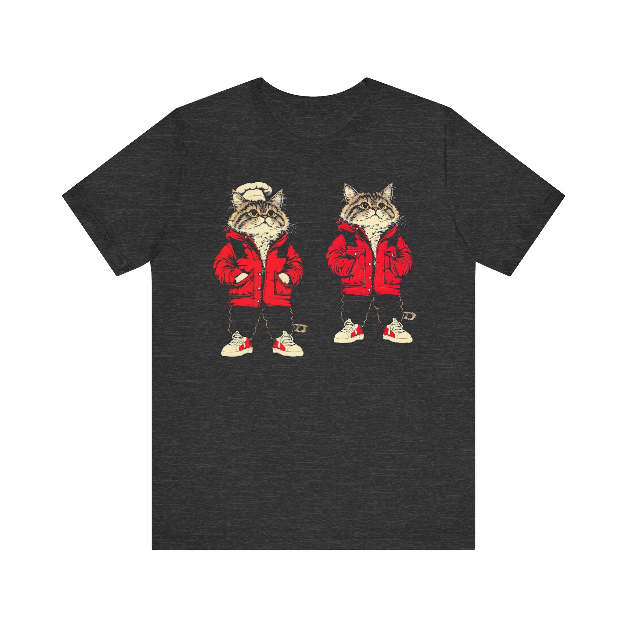 Twin Cool Cats in Red Jackets Graphic Tee