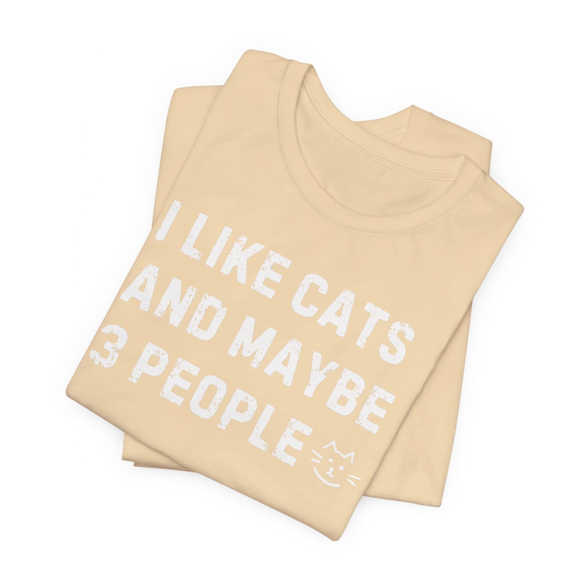 I Like Cats and Maybe 3 People Funny Tee