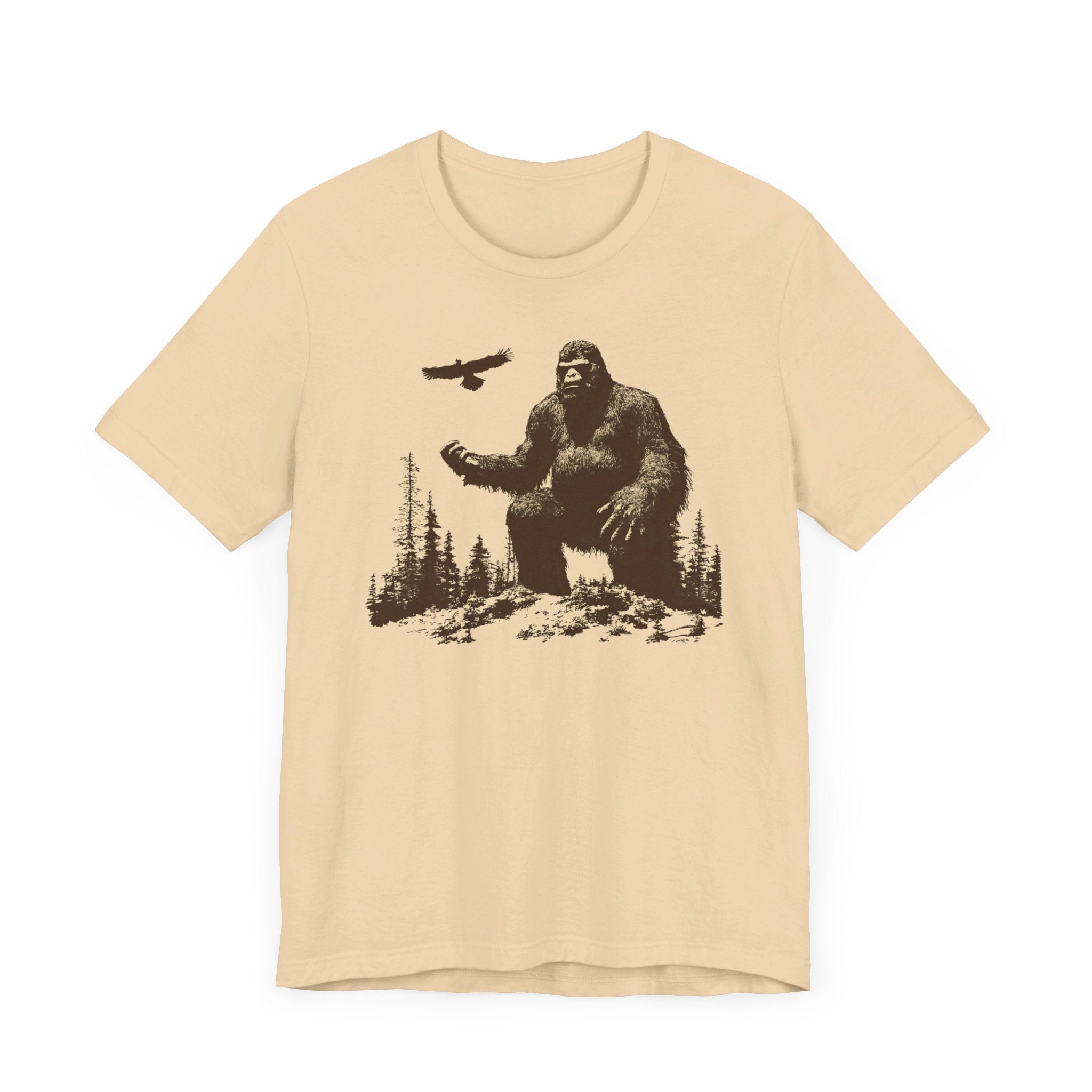 Bigfoot and Eagle T-Shirt Majestic Wilderness Design