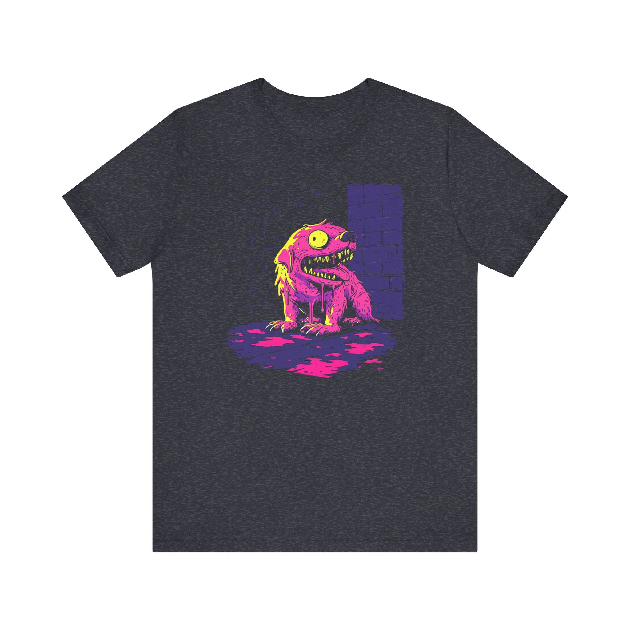 Neon Dog Creature T-Shirt Bold and Quirky Design