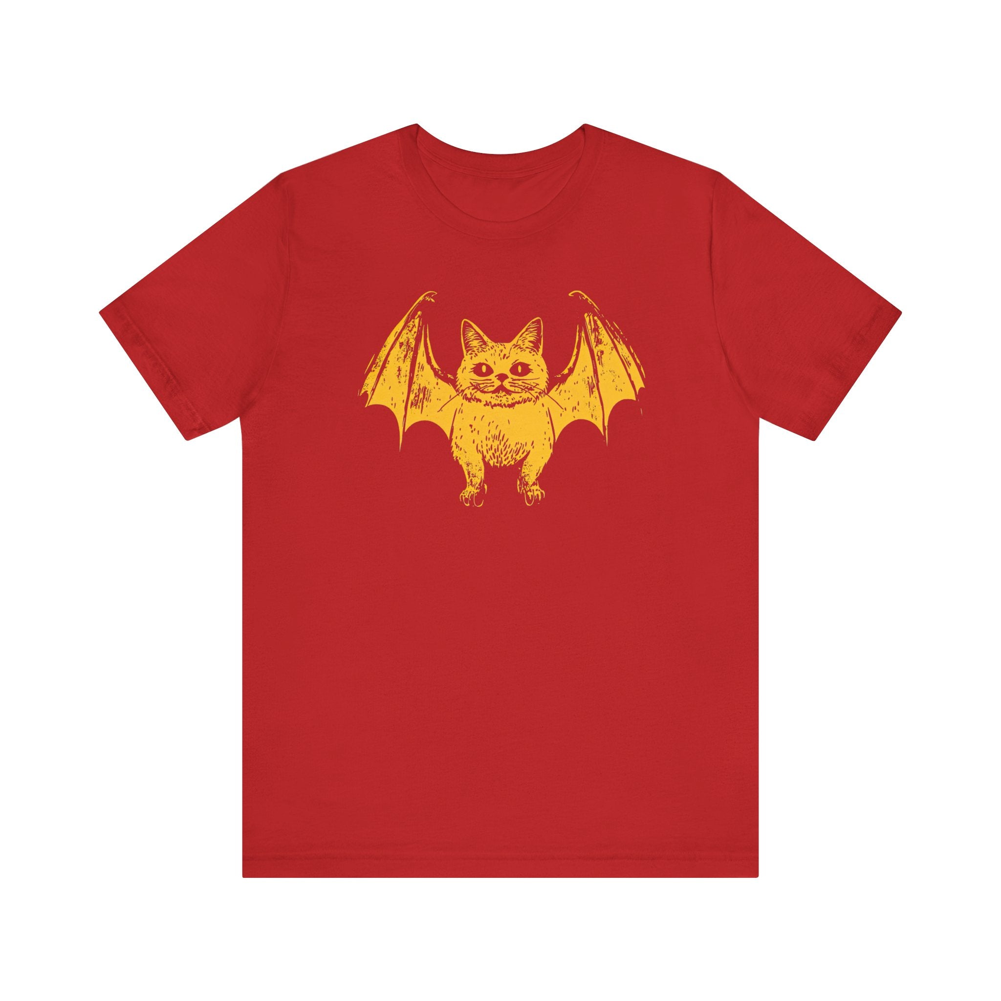 Bat Cat Hybrid T-Shirt - Spooky and Cute Halloween Design