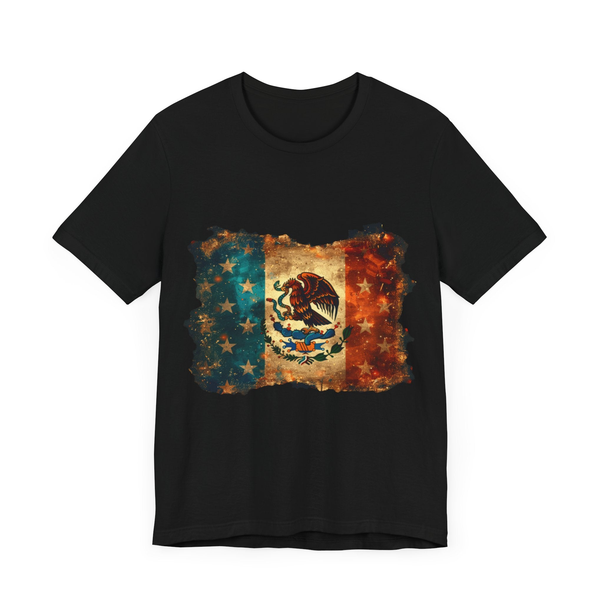 Fusion Flags Tee: Cinco de Mayo Edition - Celebrate Cultural Unity in Style Unisex Jersey Short Sleeve Tee