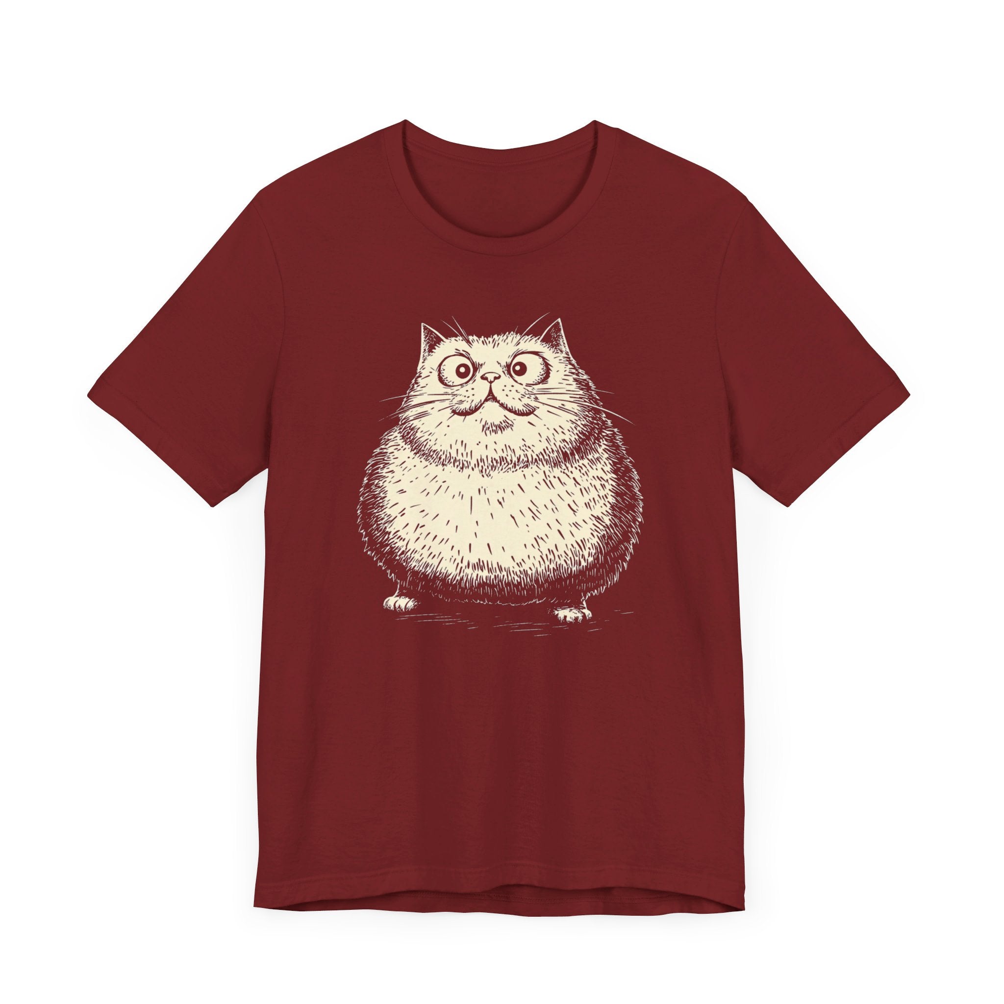 Adorable Chonky Cat T-Shirt Cute Cartoon Cat Design