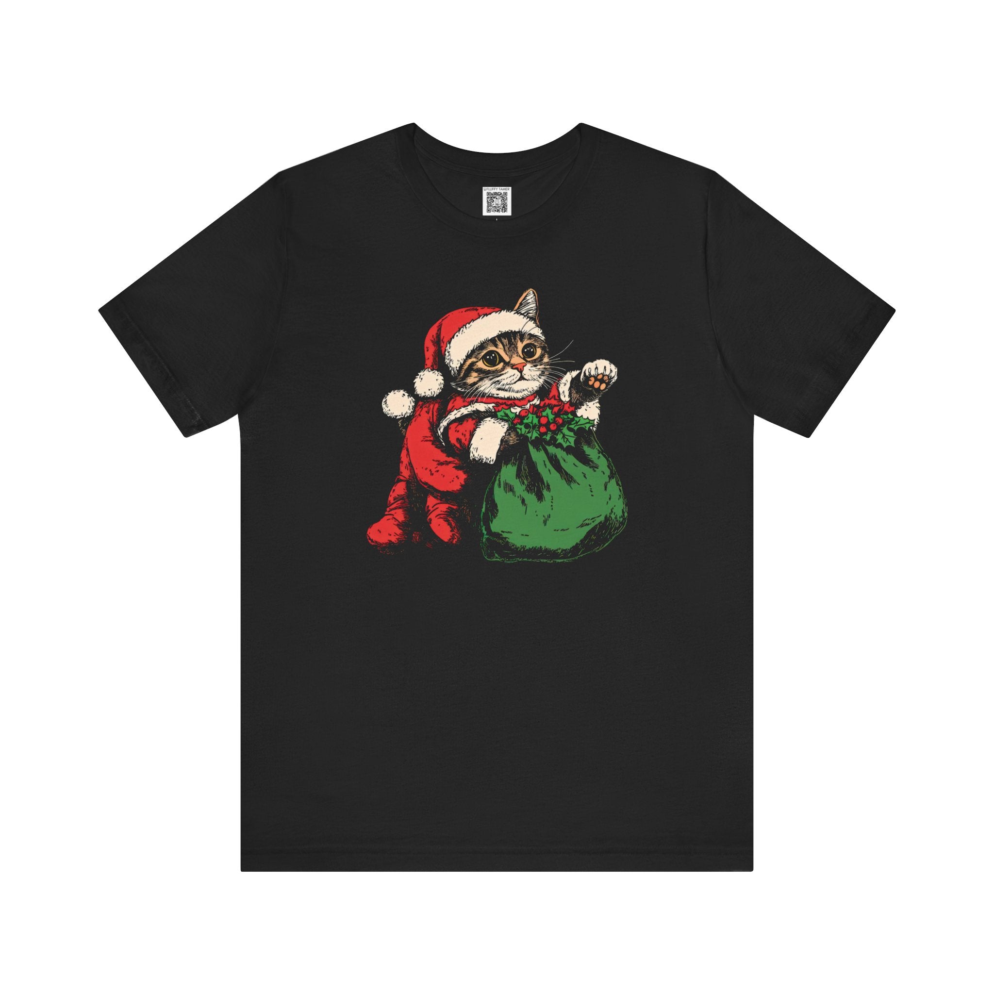 Festive Cat Santa T-Shirt