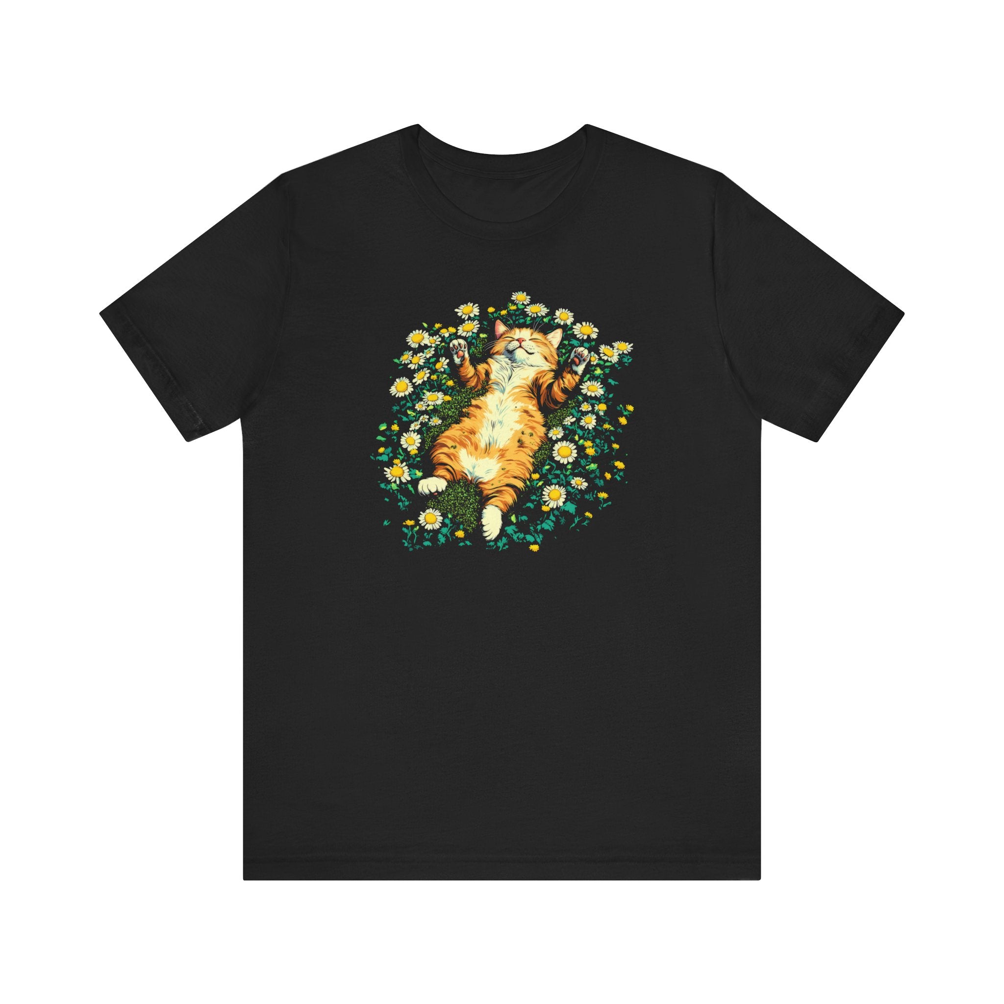 Charming Cat in Flowers T-Shirt