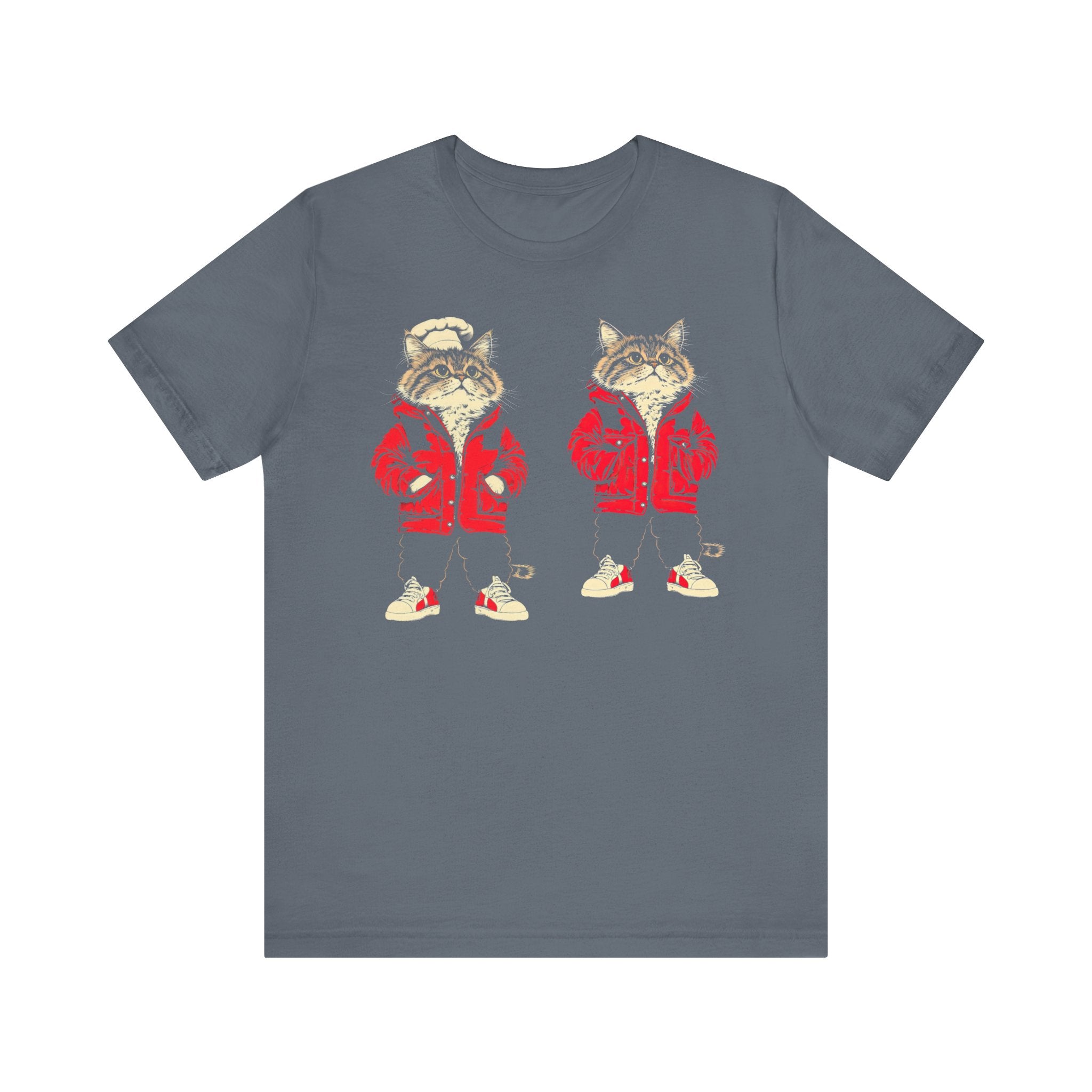 Twin Cool Cats in Red Jackets Graphic Tee