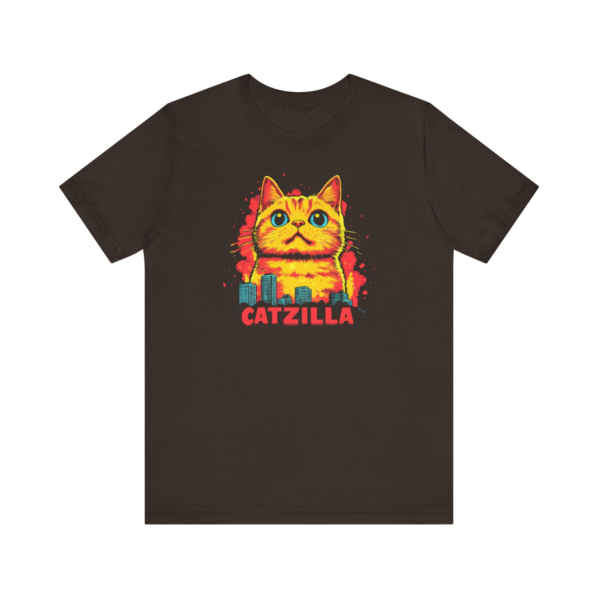 Catzilla Cute Chaos T-Shirt Adorable Cat City Design