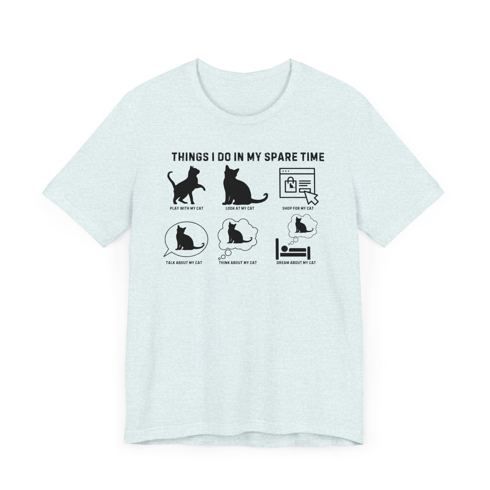 Funny Cat Lover T-Shirt Spare Time Activities