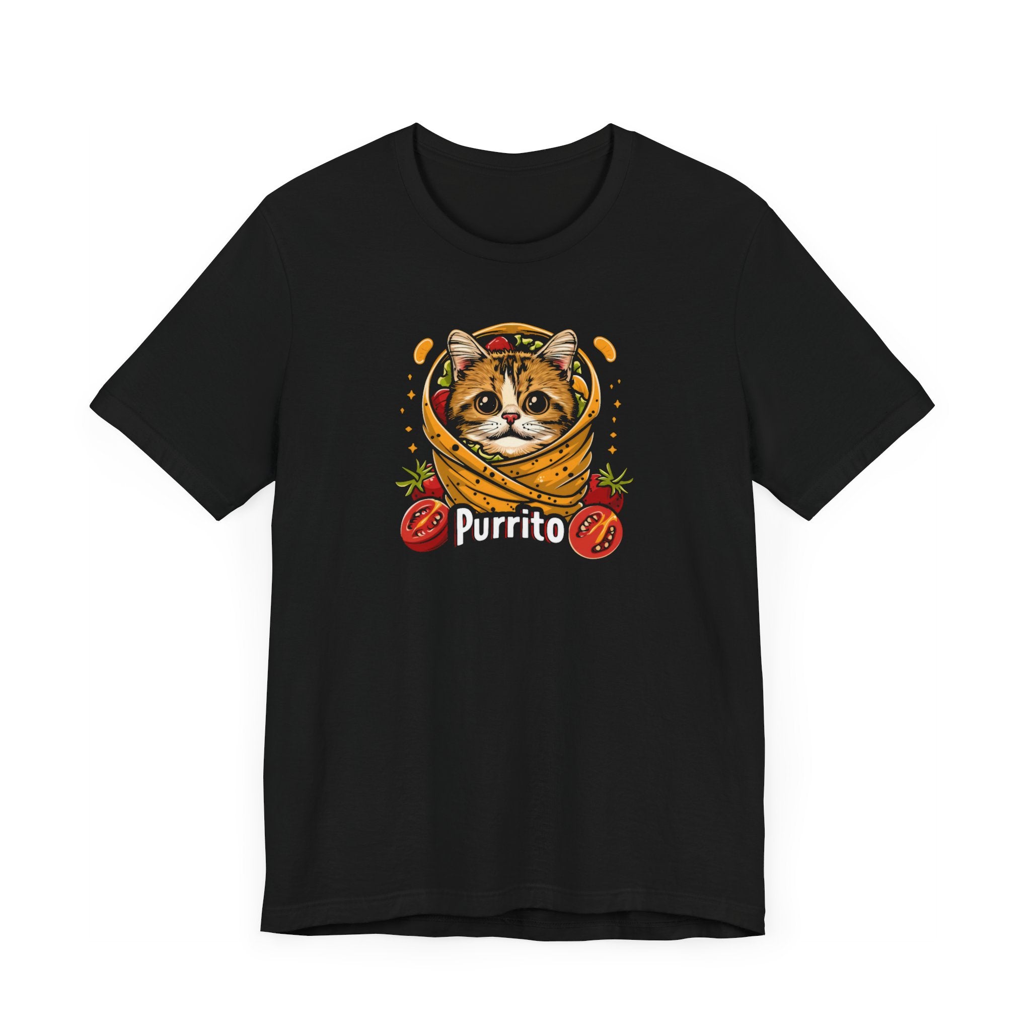 Purrito Cat T-Shirt - Cute Cat in a Burrito Design