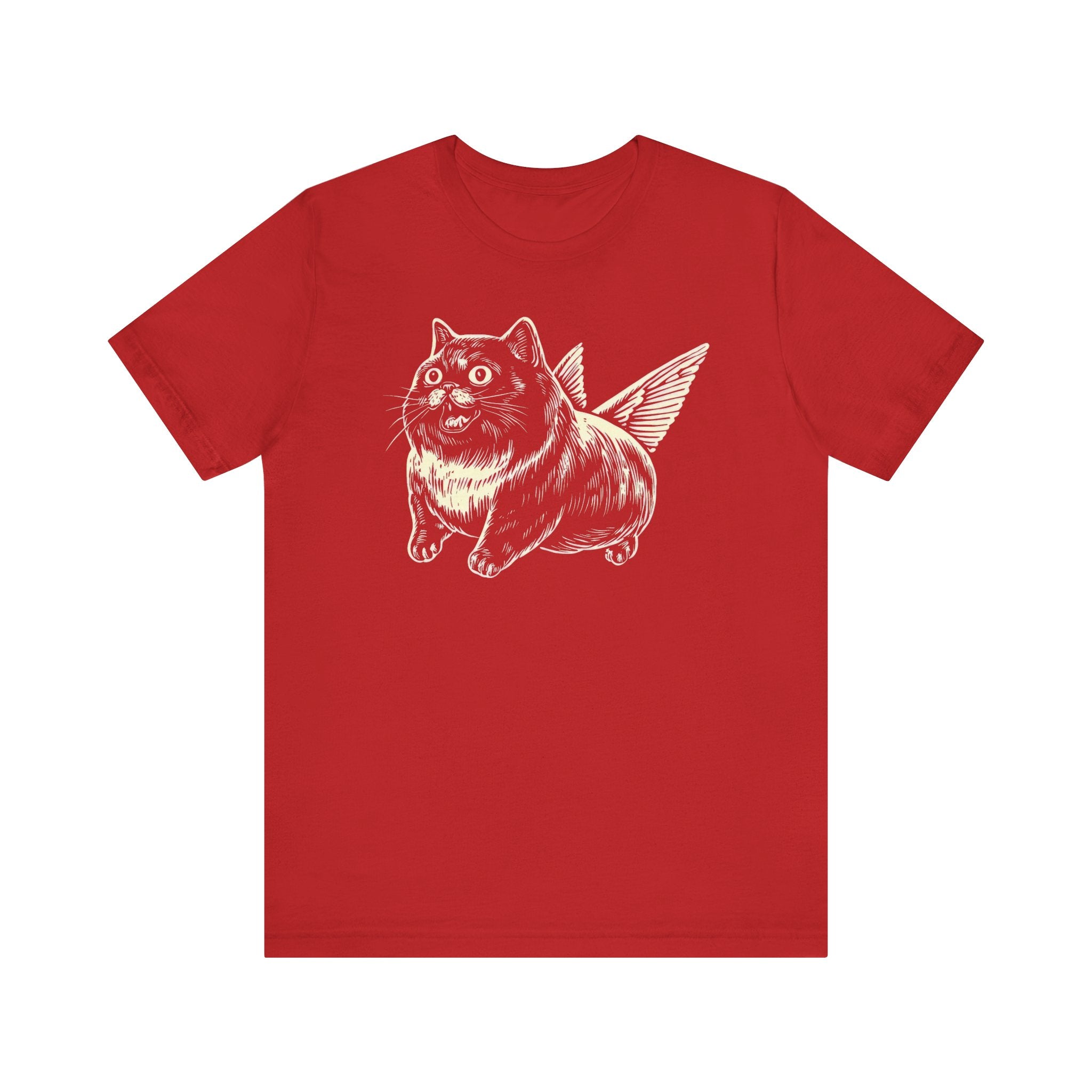 Wide-Eyed Winged Cat T-Shirt