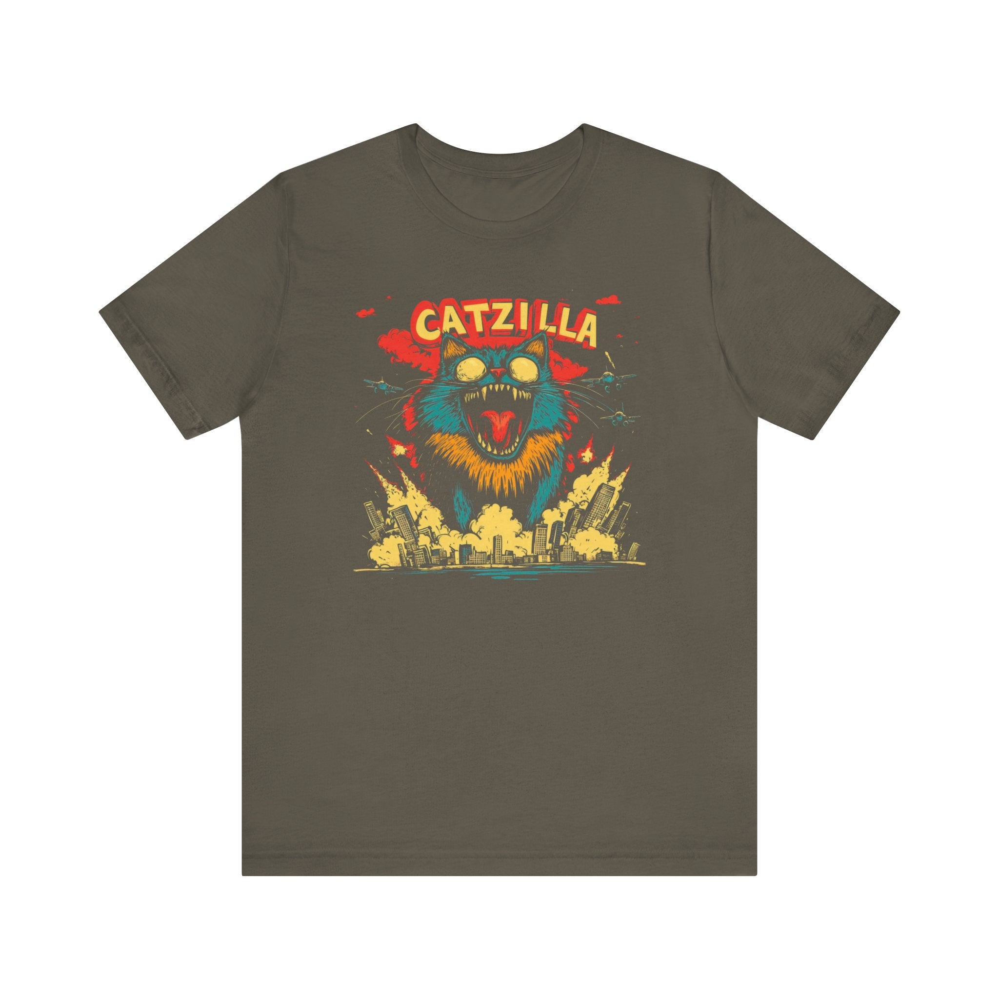 Catzilla City Destroyer T-Shirt Fierce Cat Graphic Design