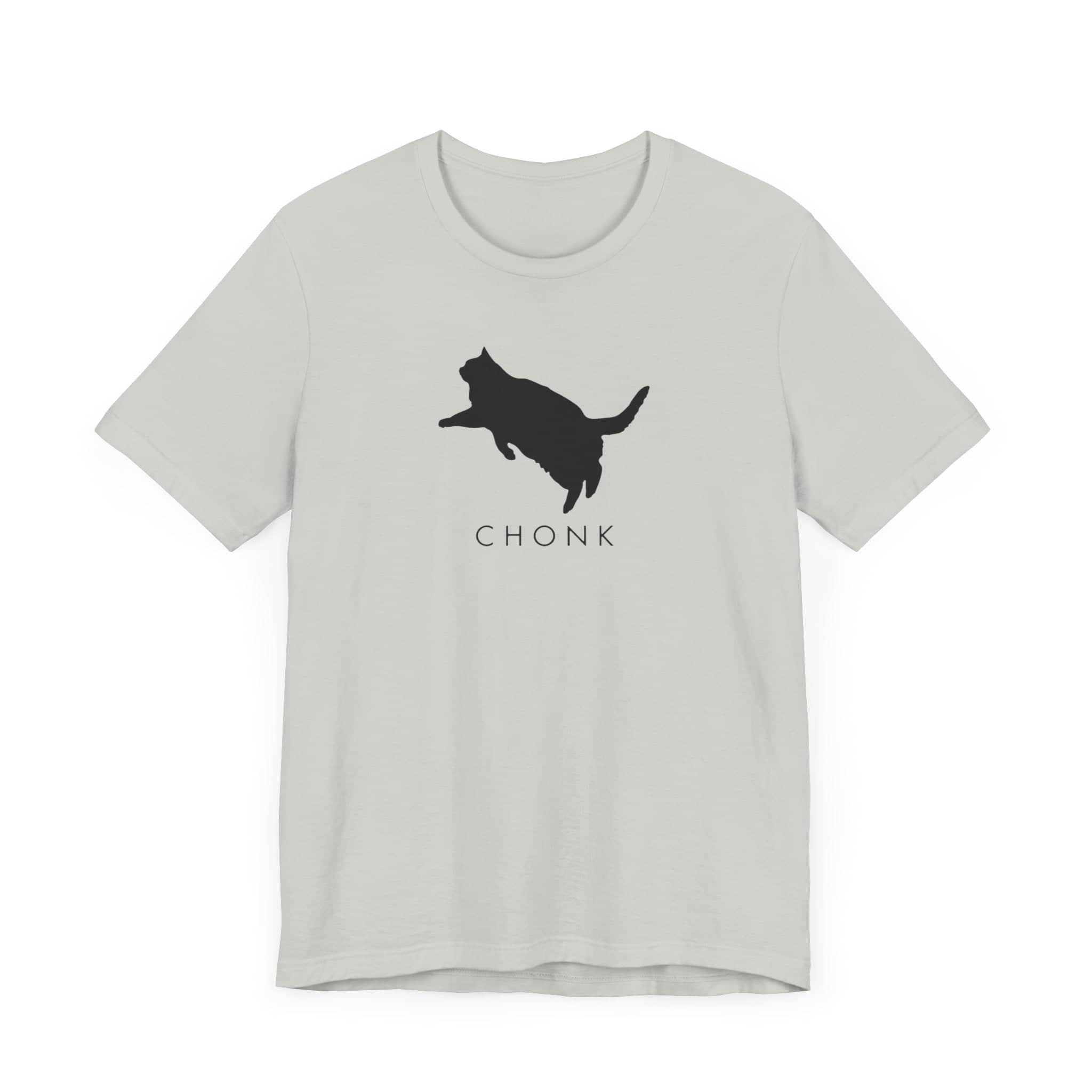 Chonk Cat Silhouette Tee (Small Logo)