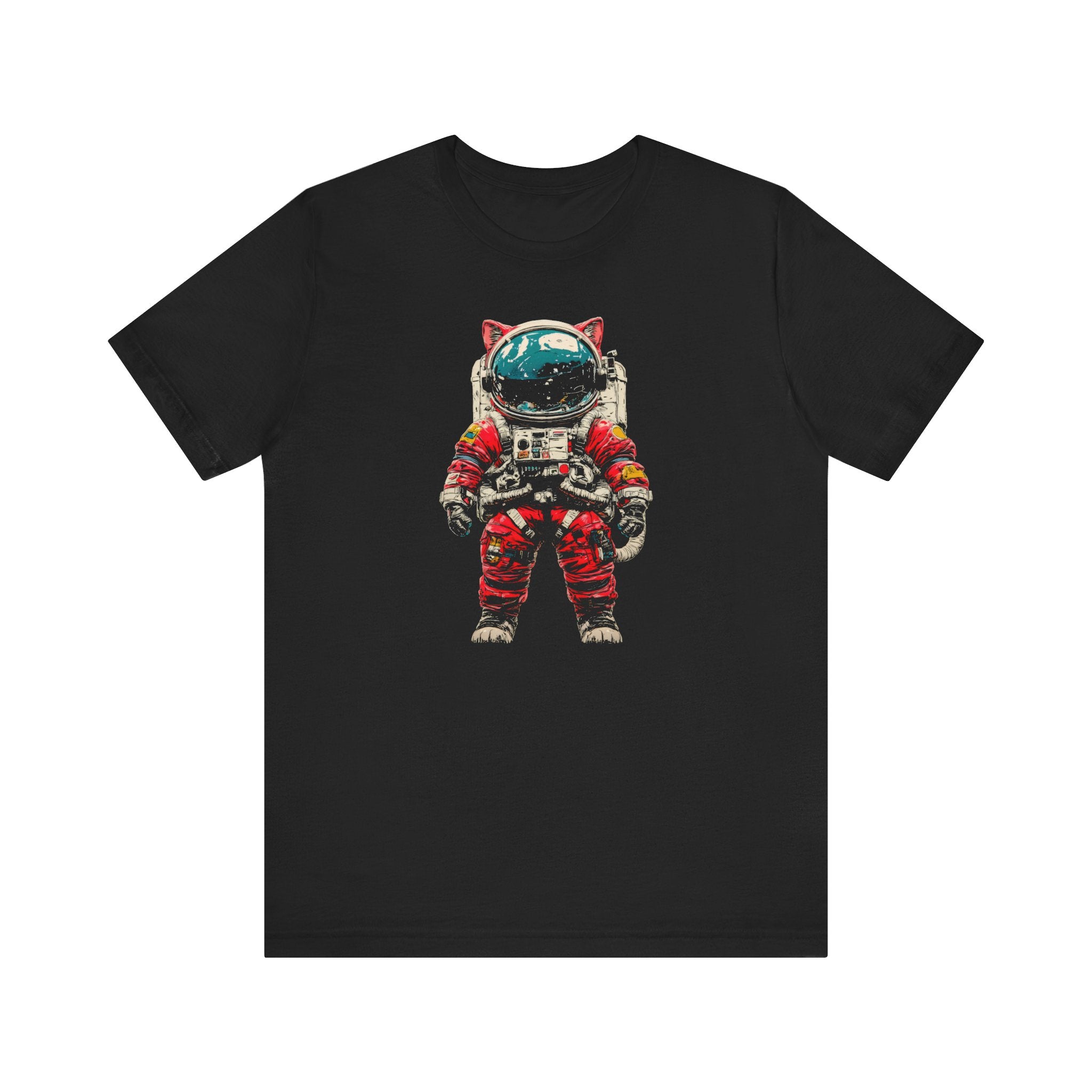 Helmeted Cat Astronaut Graphic Tee