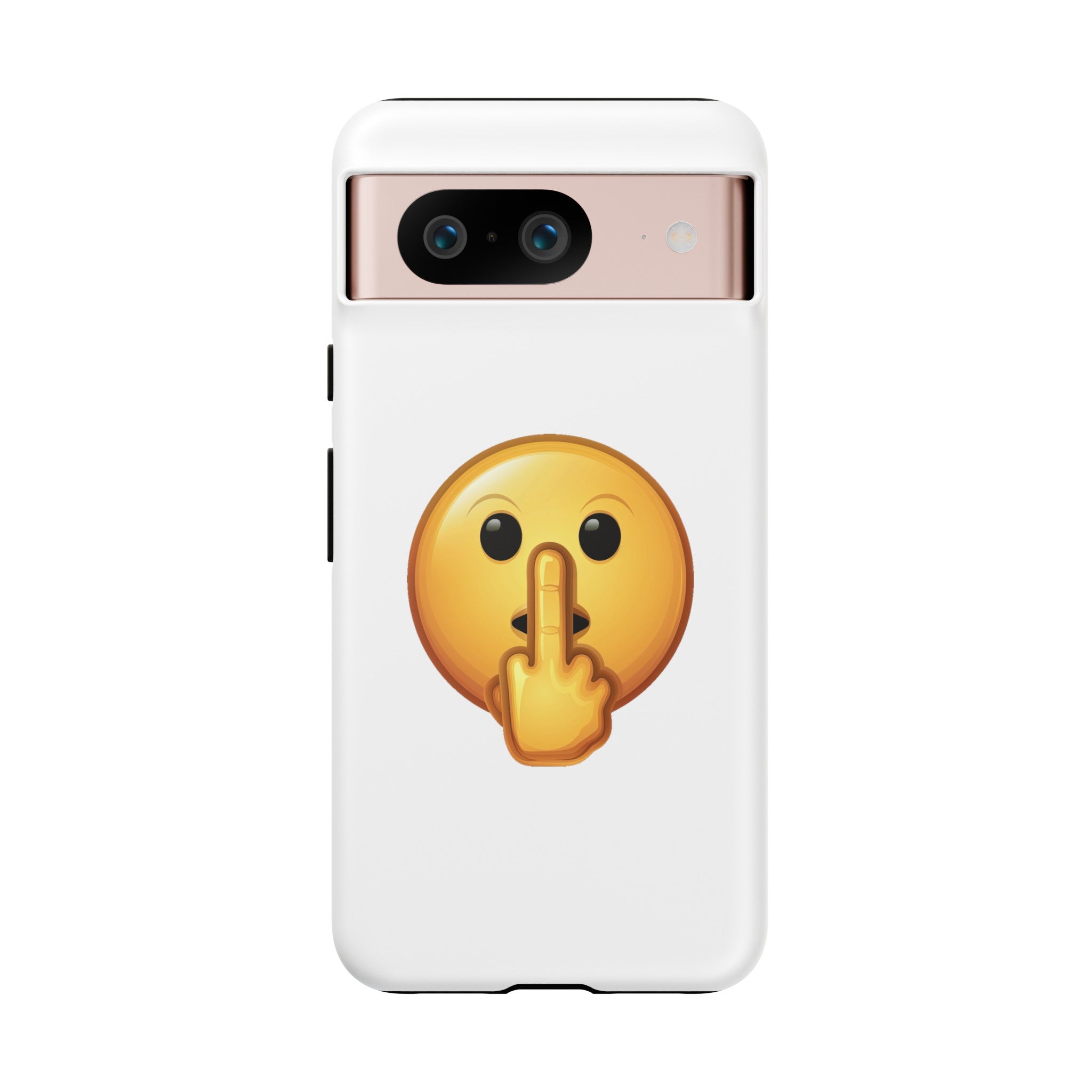 Middle Finger FU Shh Silent Protest Emoji Phone Tough Cases