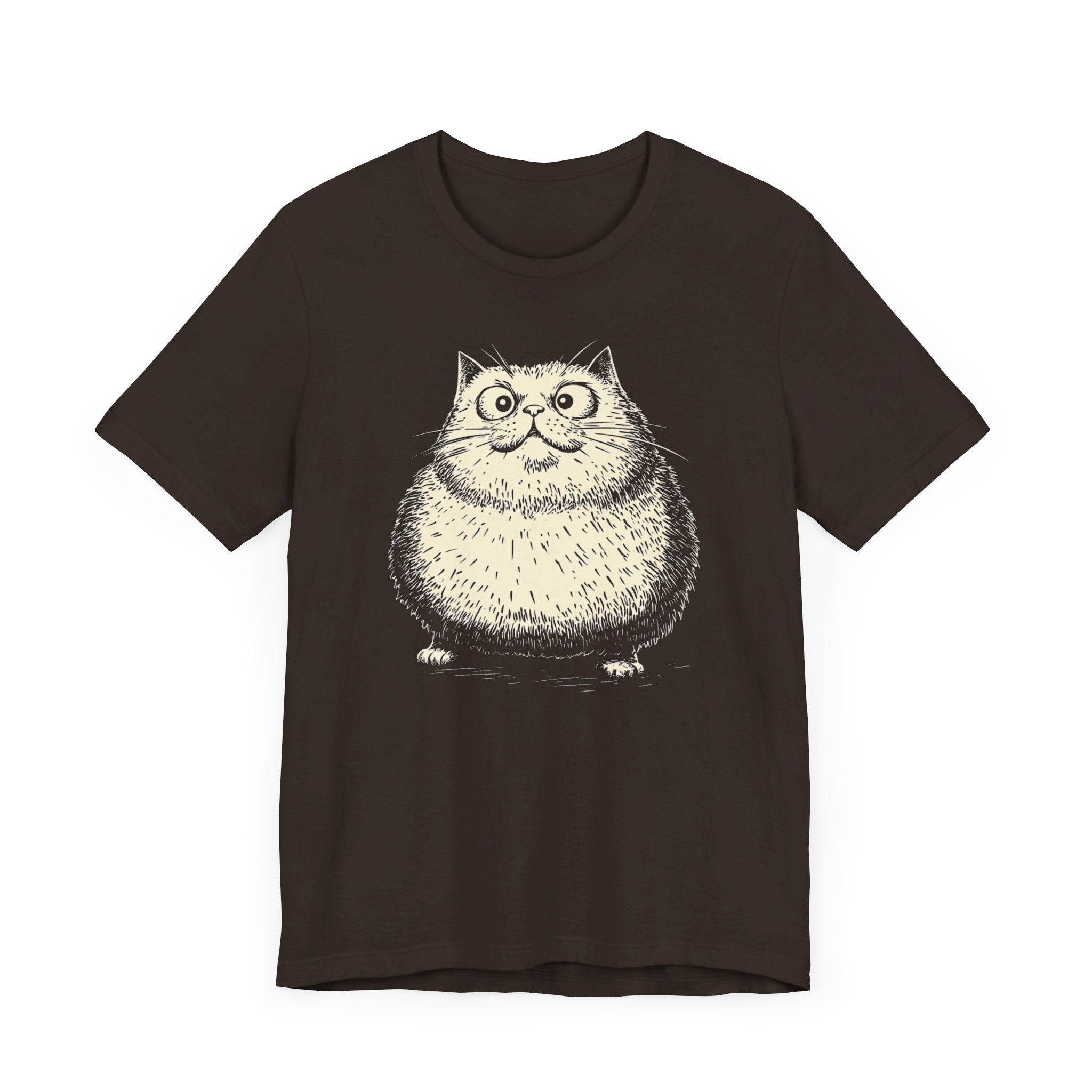 Adorable Chonky Cat T-Shirt Cute Cartoon Cat Design