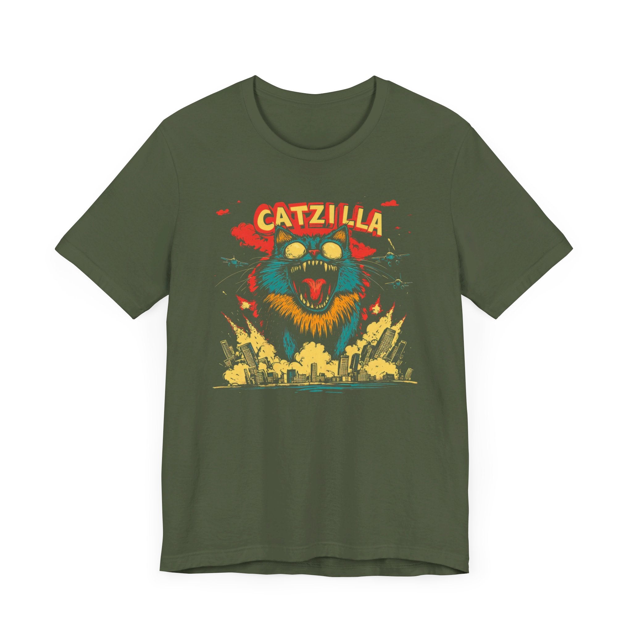 Catzilla City Destroyer T-Shirt Fierce Cat Graphic Design