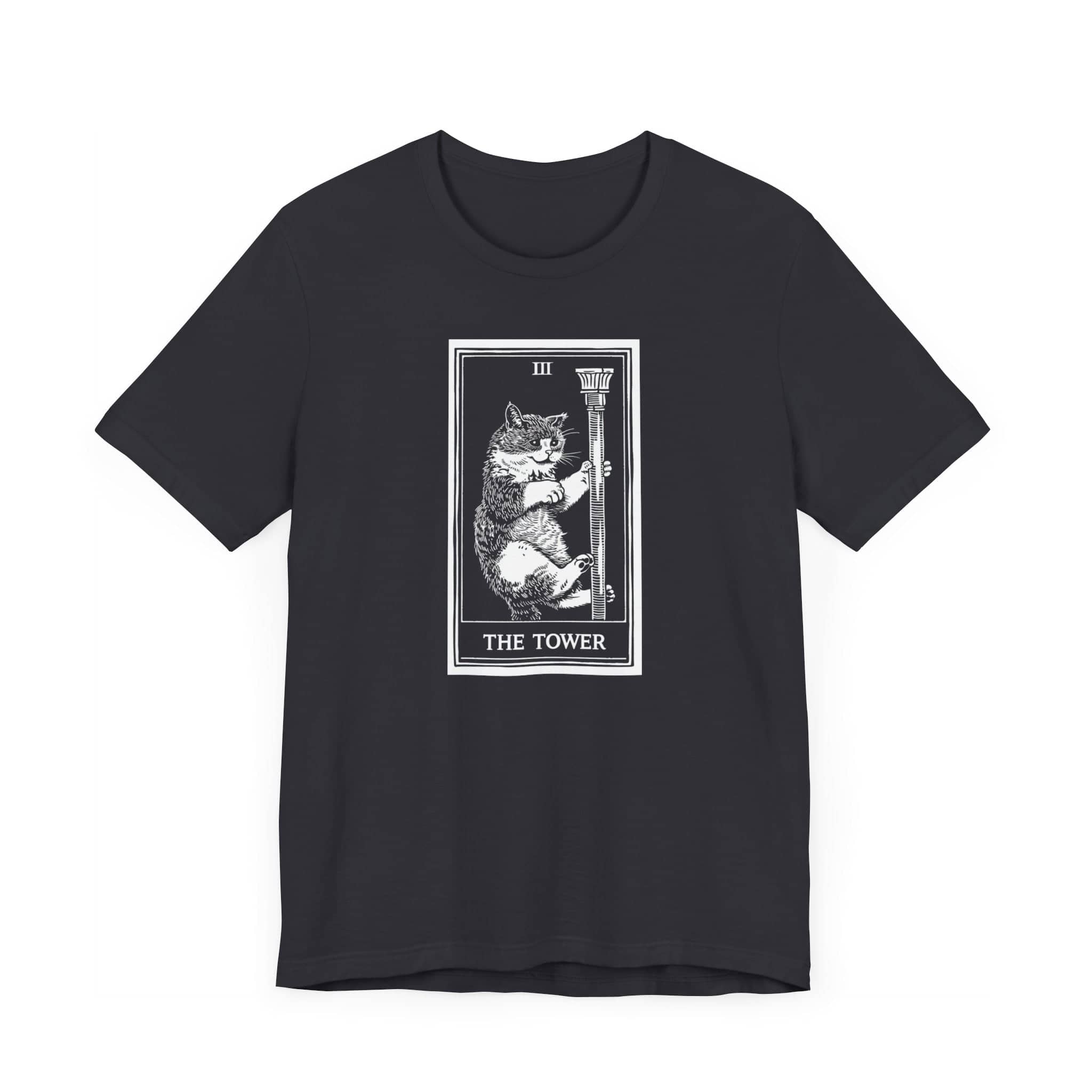 The Tower Tarot Cat T-Shirt