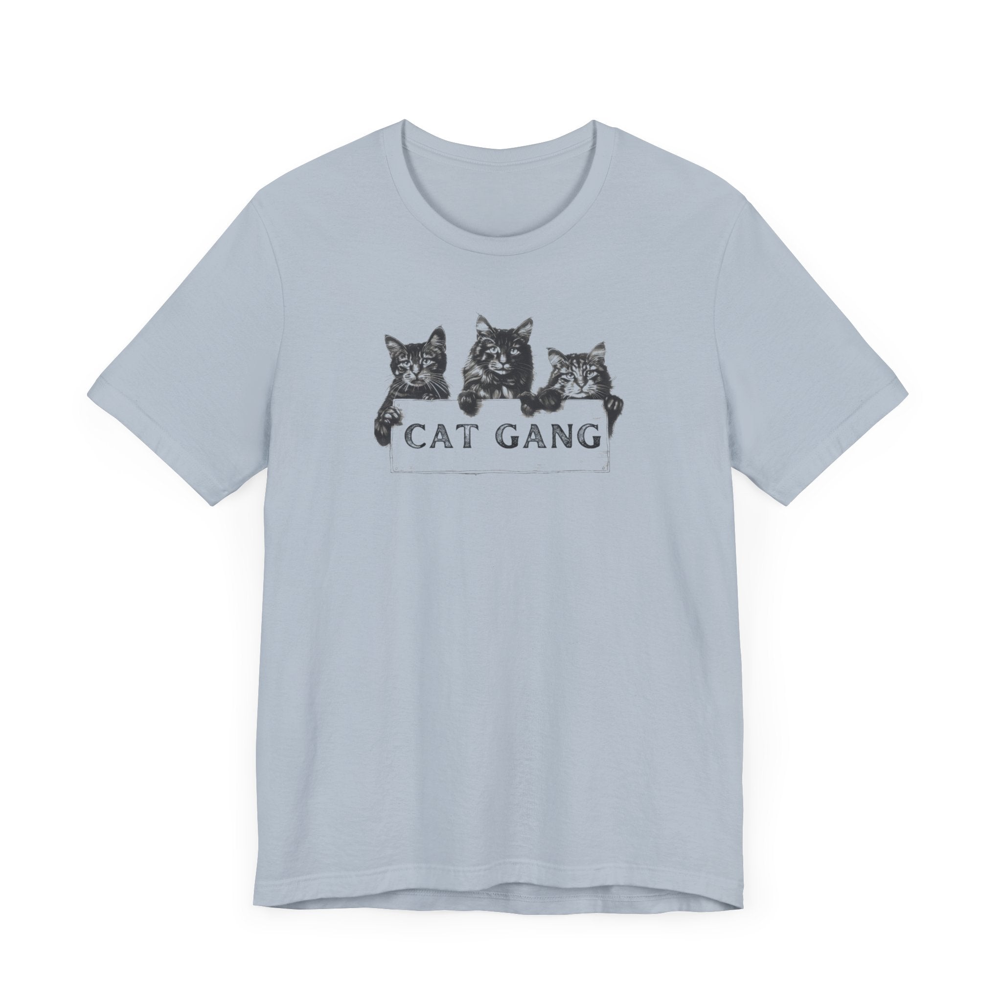 Cat Gang Shirt Funny Cat Lover Unisex Jersey Short Sleeve Tee