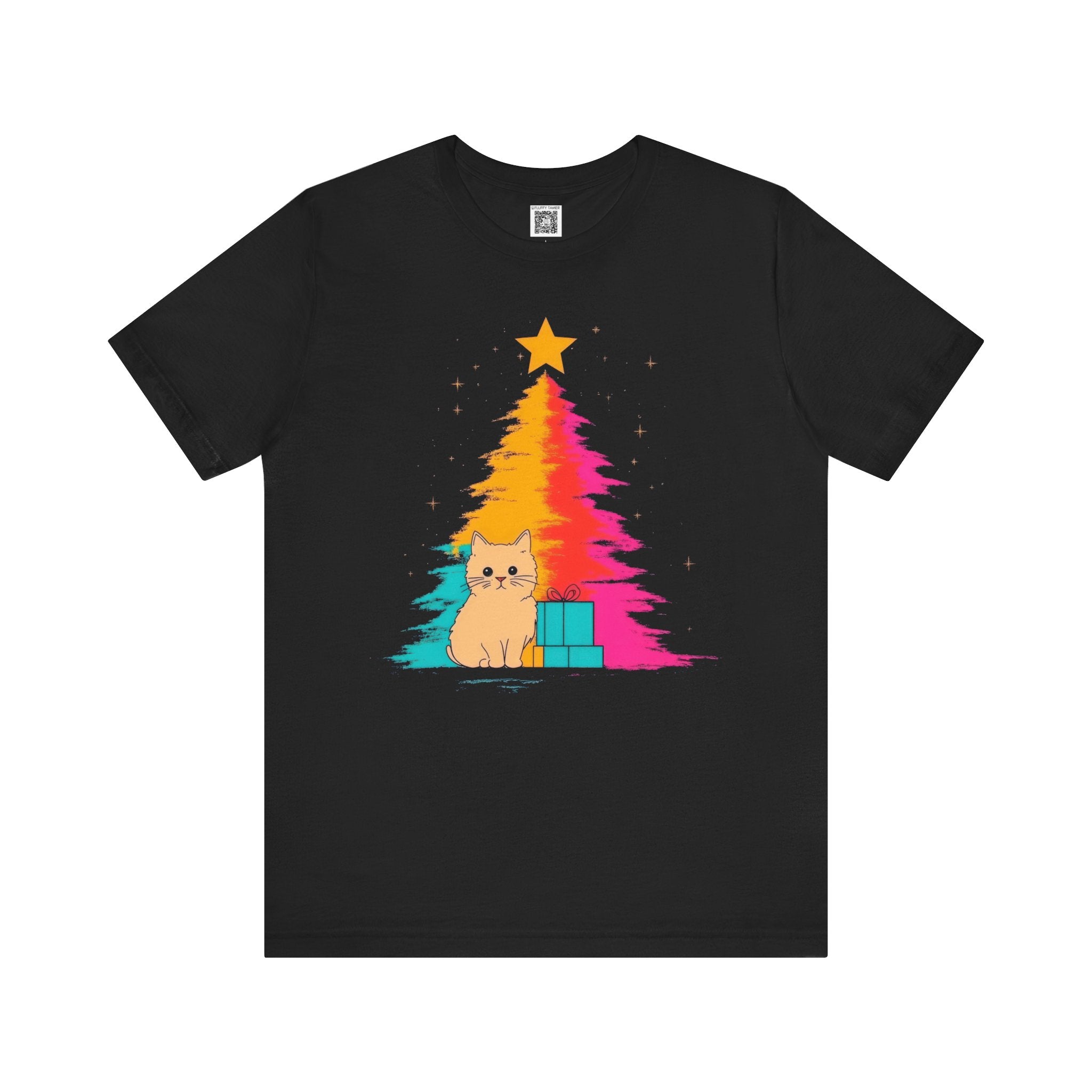 Colorful Christmas Cat T-Shirt