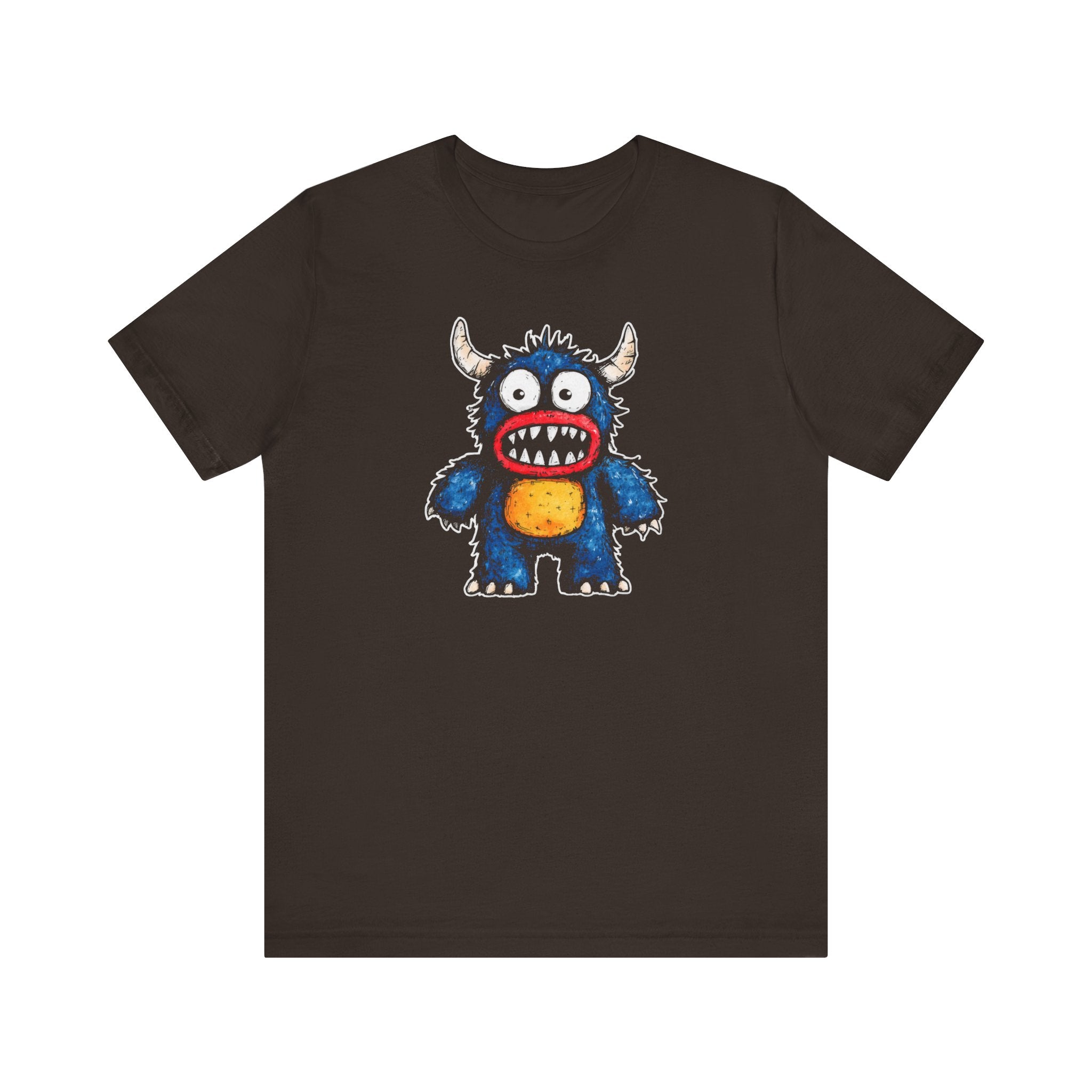 Cute Monster Cartoon Graphic Tee – Black