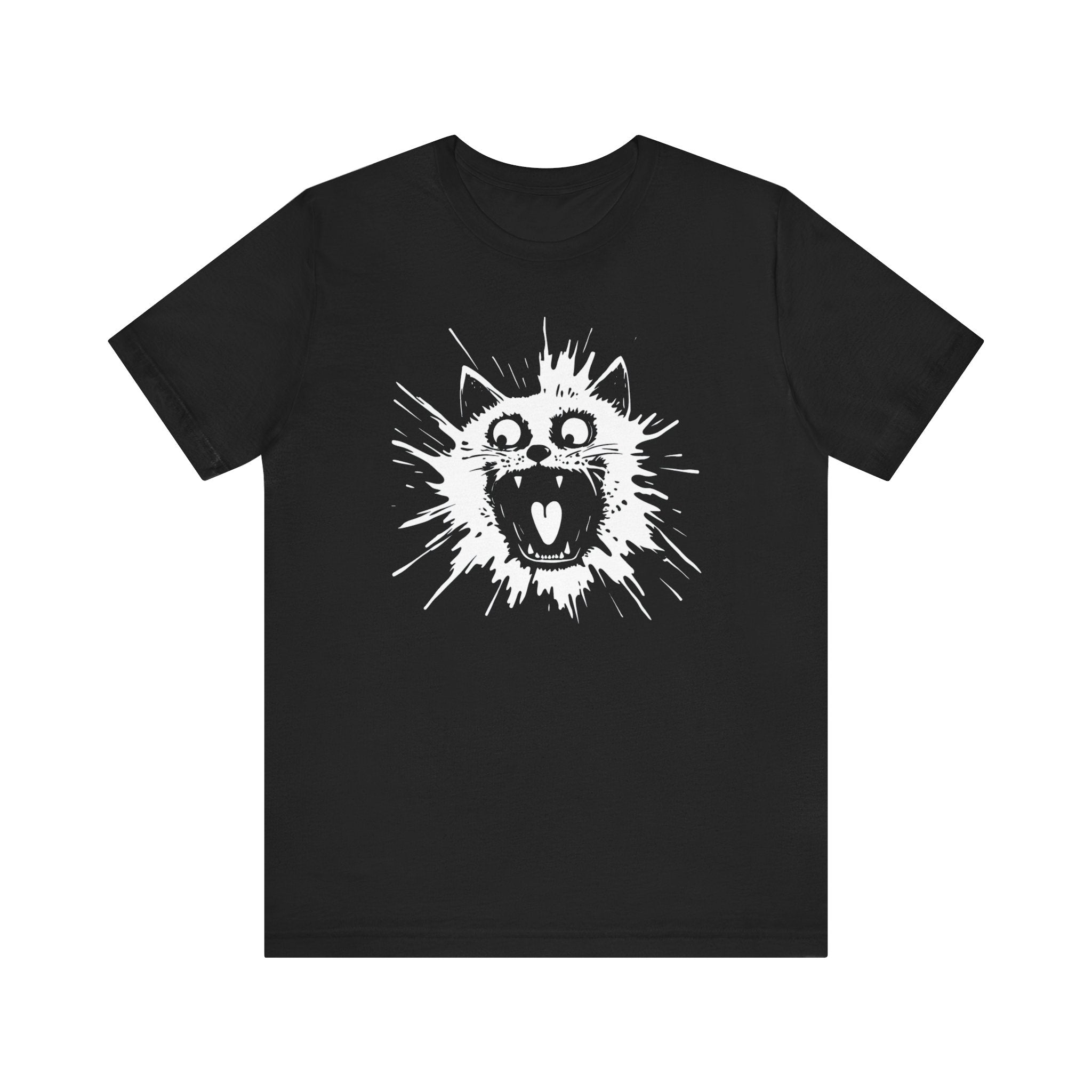 Yowling Cat Burst T-Shirt Funny Cat Lover Tee