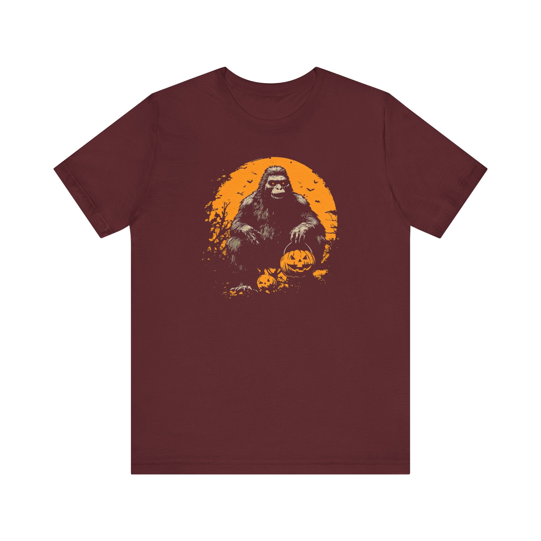 Halloween Bigfoot T-Shirt Spooky Sasquatch Pumpkin Tee