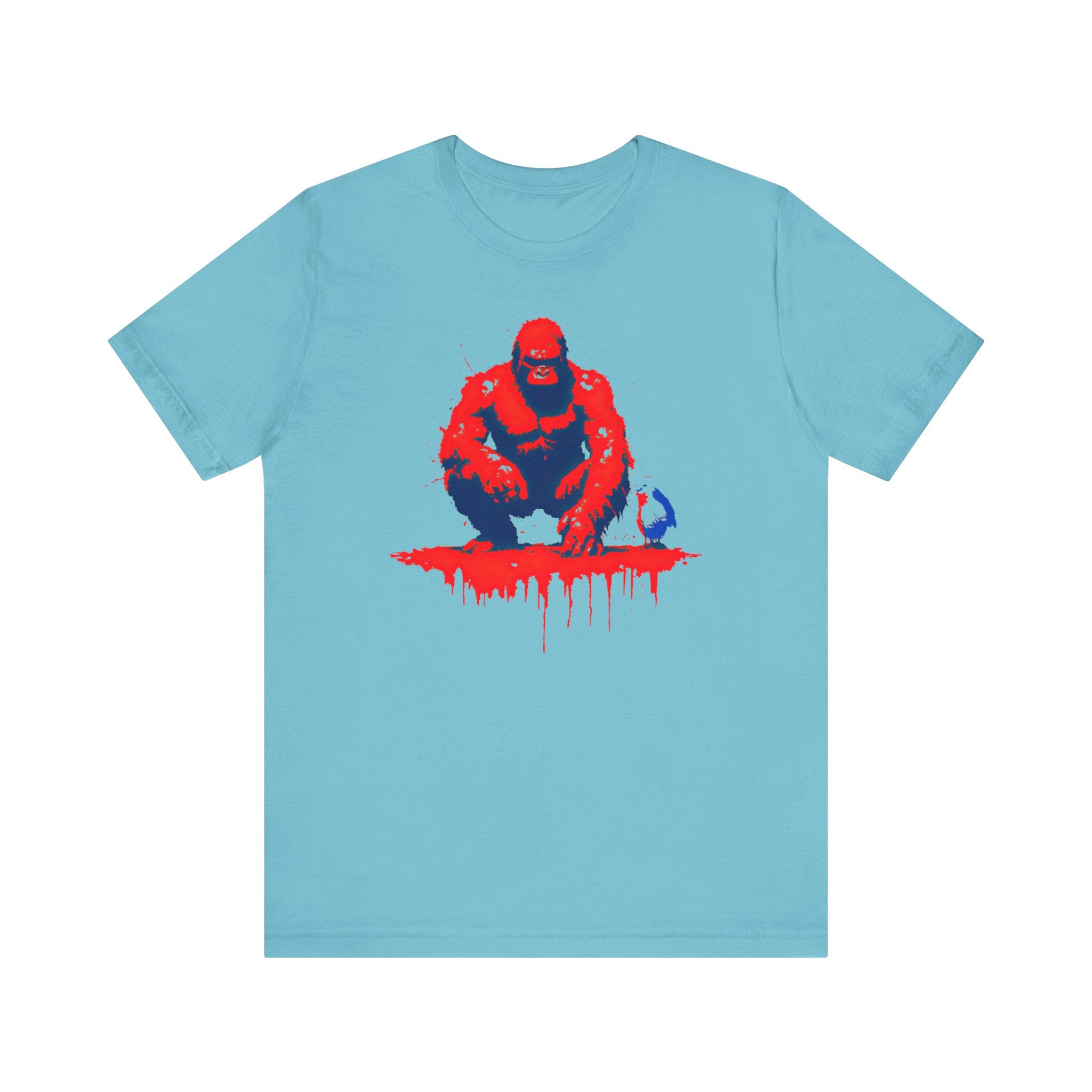 Bold Red Bigfoot T-Shirt Artistic and Unique Design