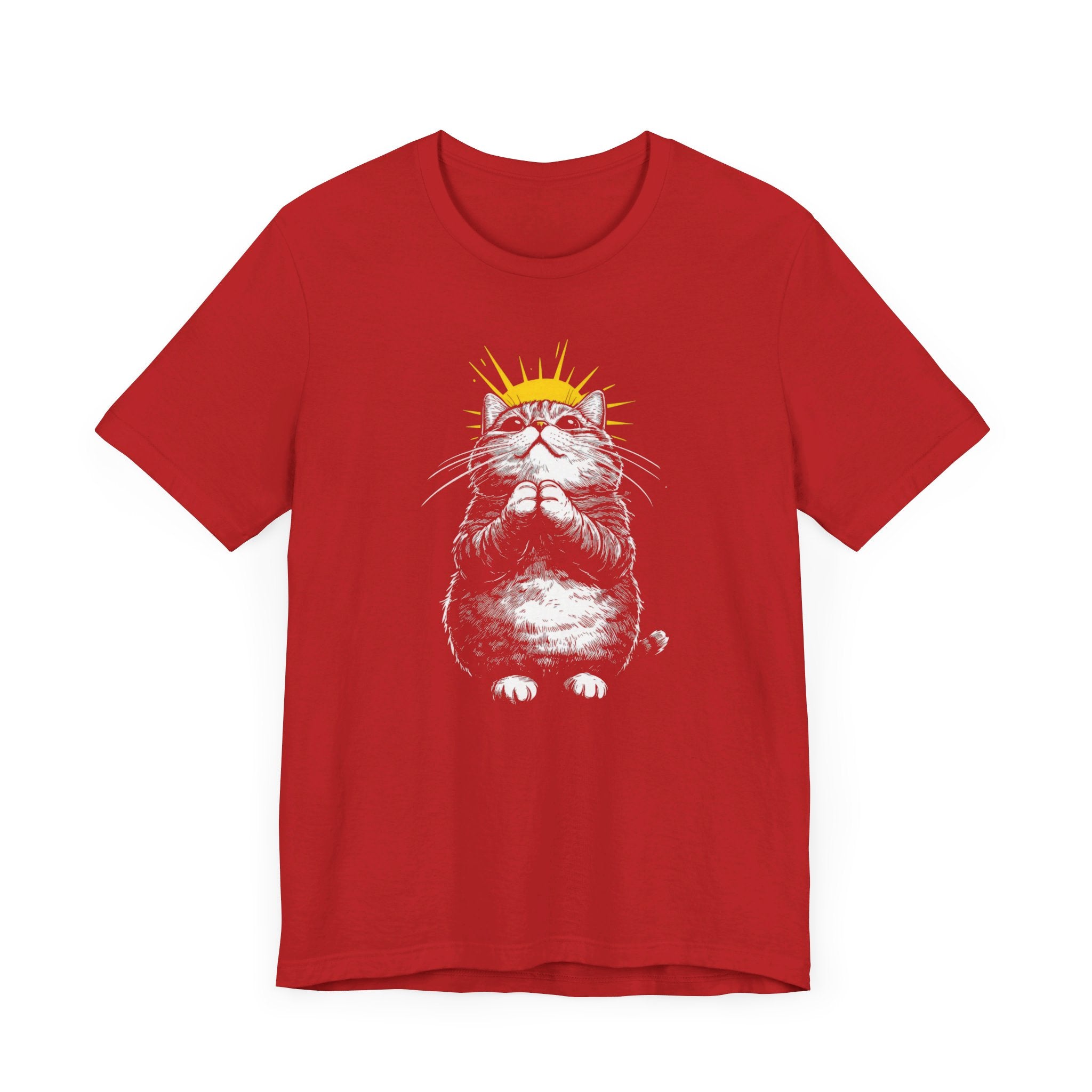 Praying Cat Halo T-Shirt Chonky Cat Lover Tee