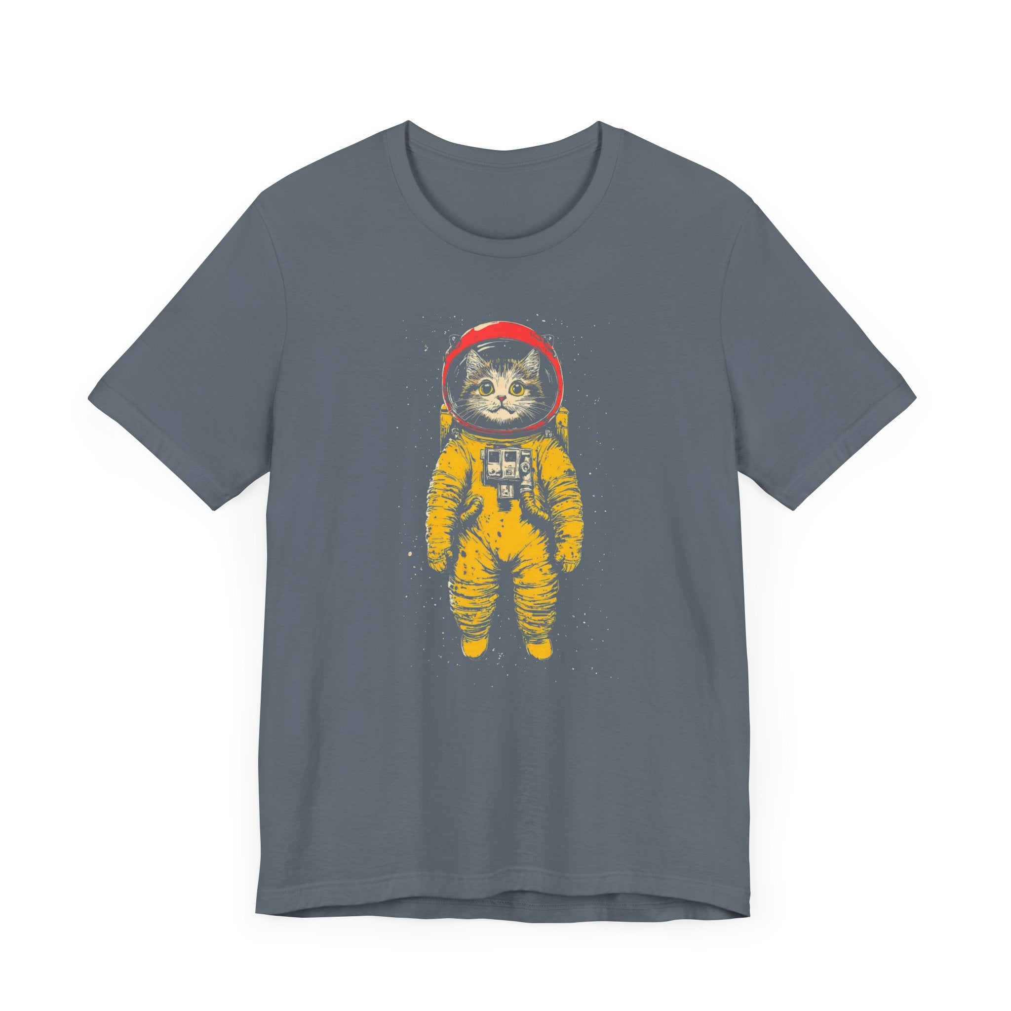 Yellow Space Suit Cat Astronaut Graphic Tee