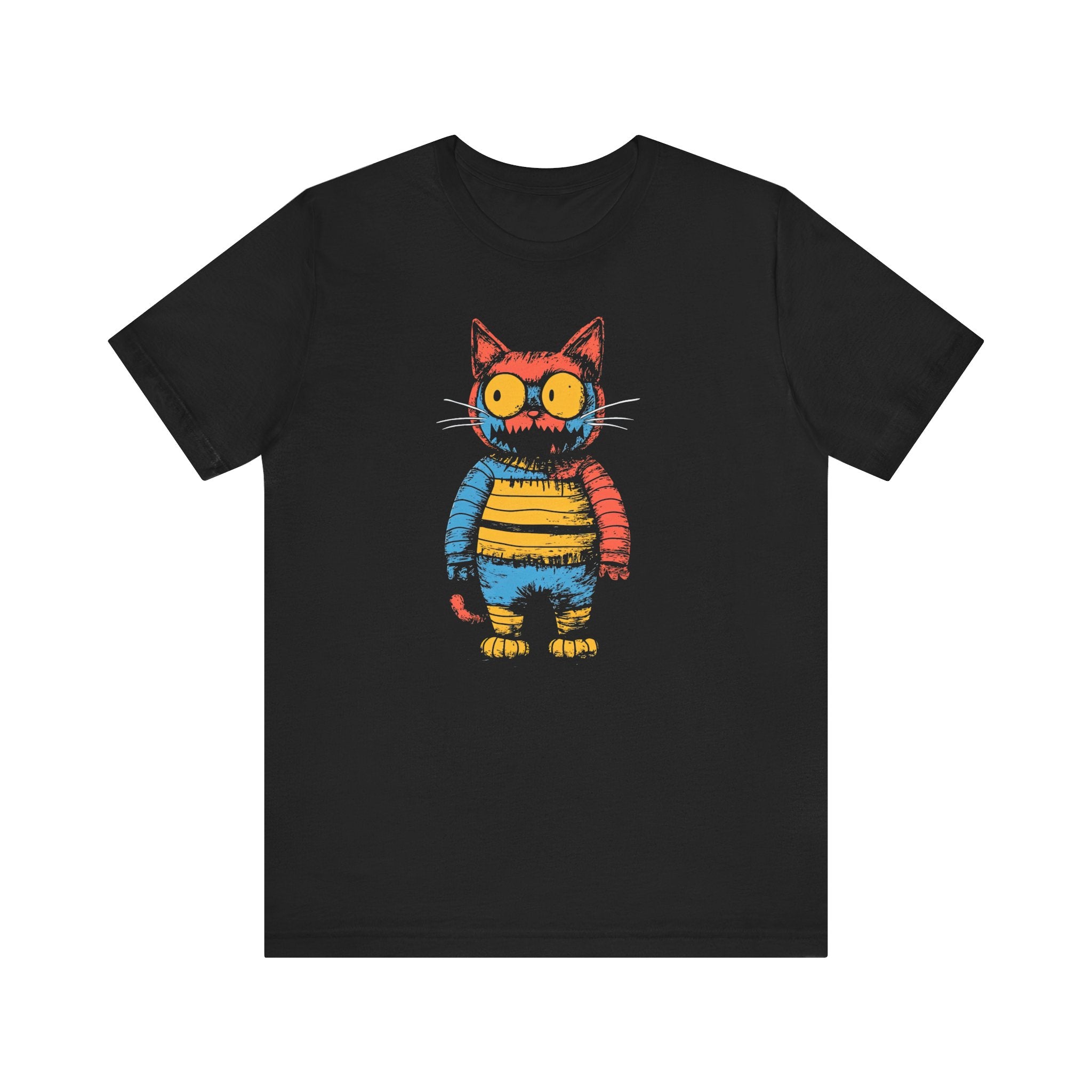 Colorful Striped Cat T-Shirt