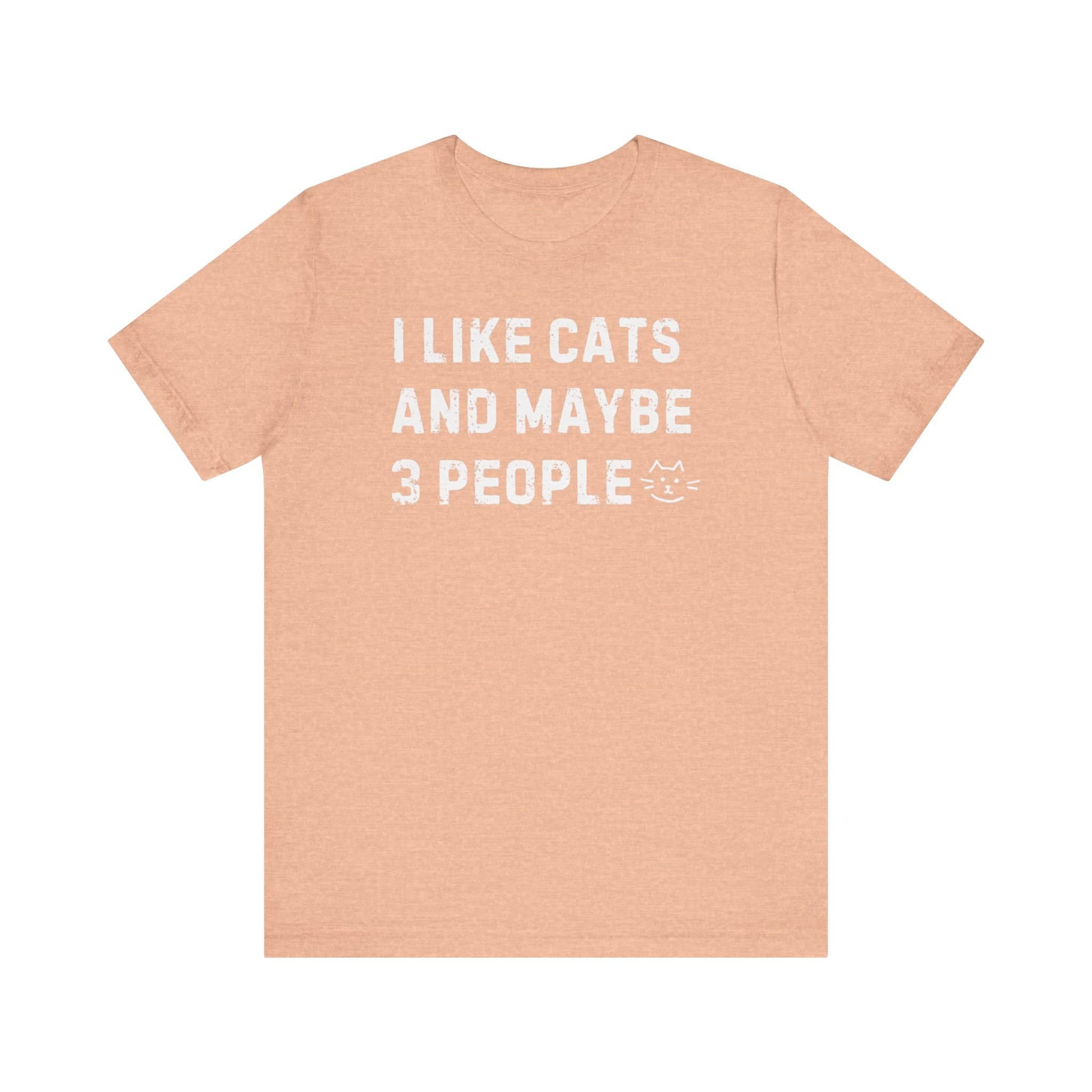 I Like Cats and Maybe 3 People Funny Tee