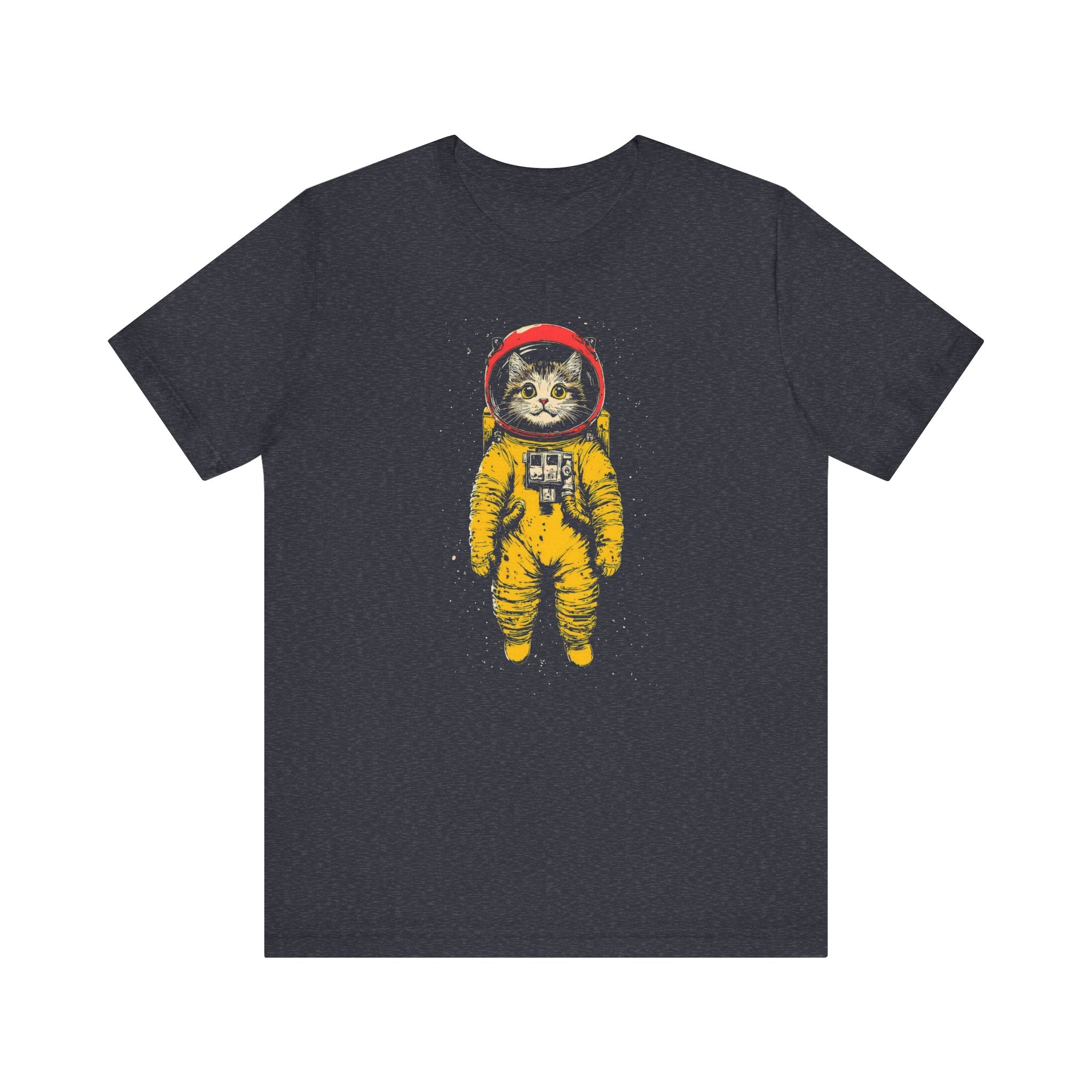 Yellow Space Suit Cat Astronaut Graphic Tee