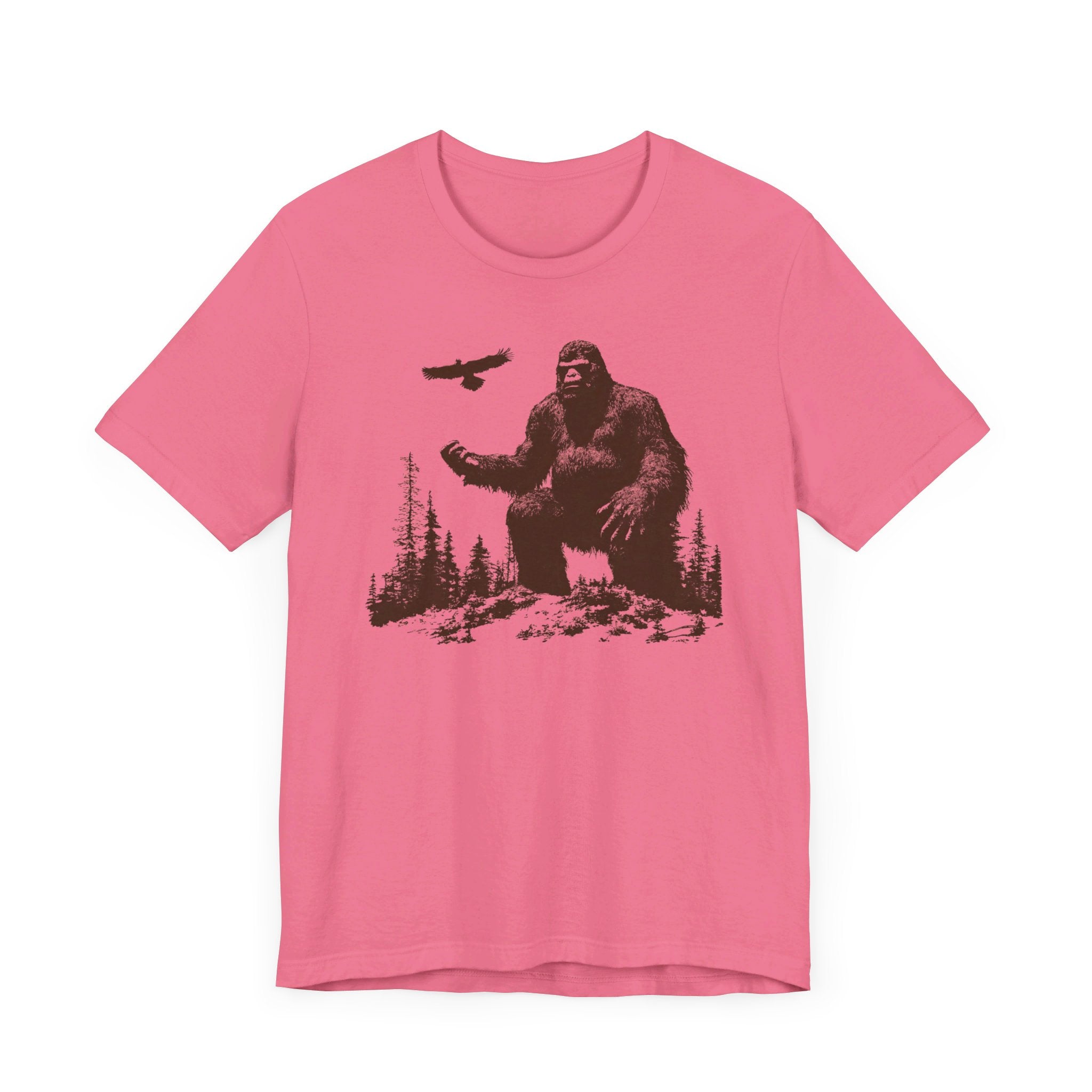 Bigfoot and Eagle T-Shirt Majestic Wilderness Design