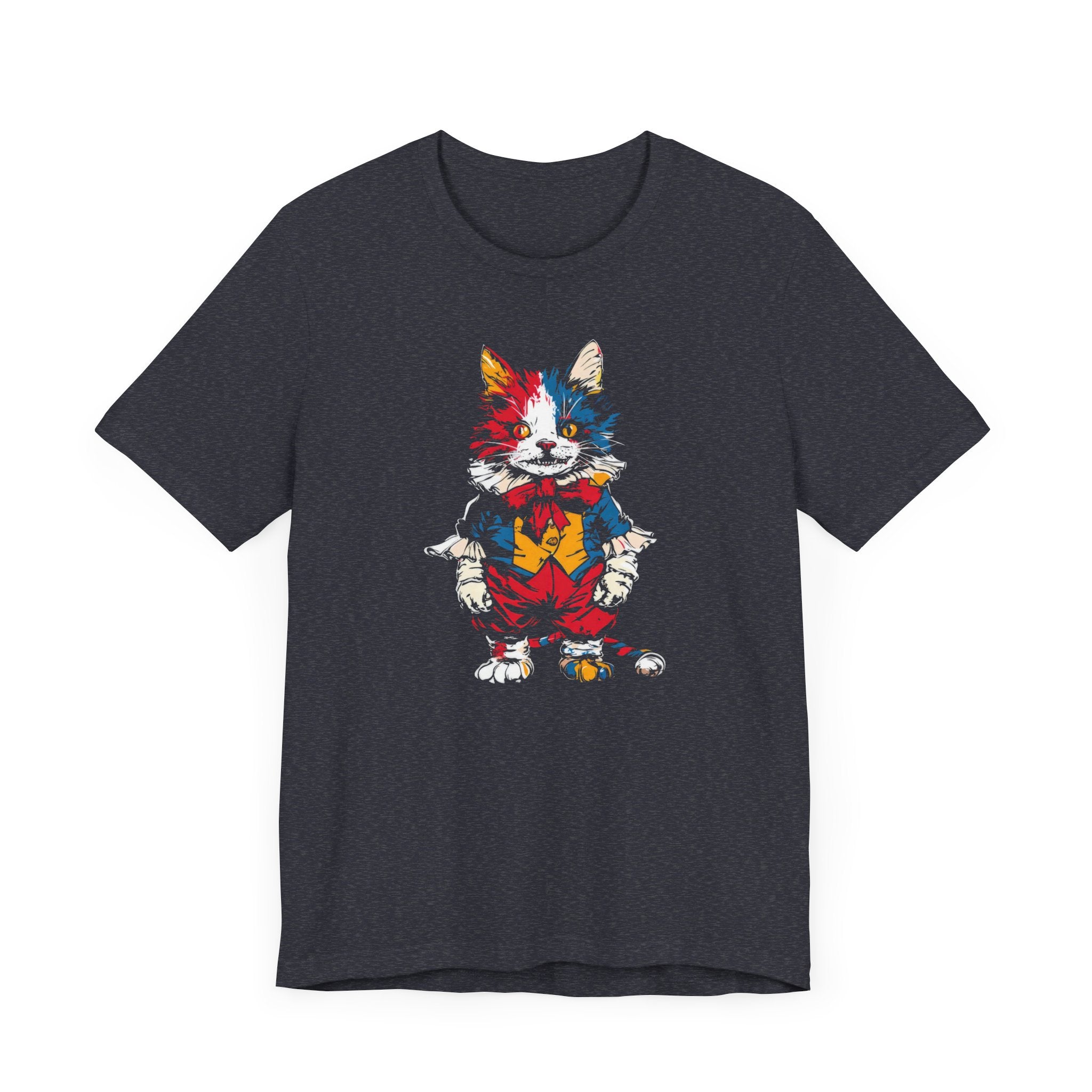 Colorful Mischievous Cat Graphic Tee