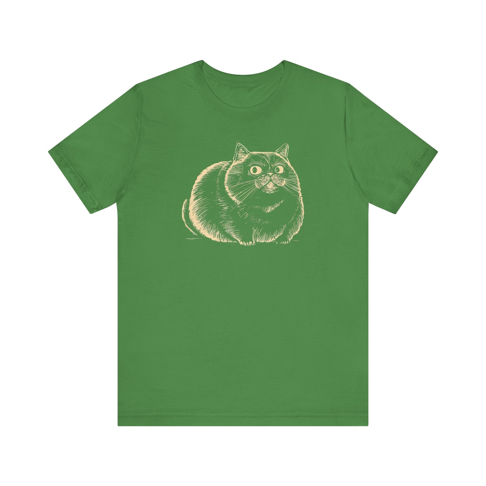 Chubby Cat Illustration T-Shirt