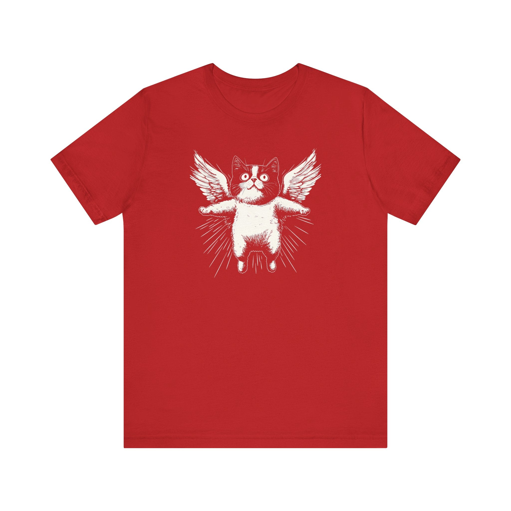 Flying Angel Cat with Wings Graphic T-Shirt