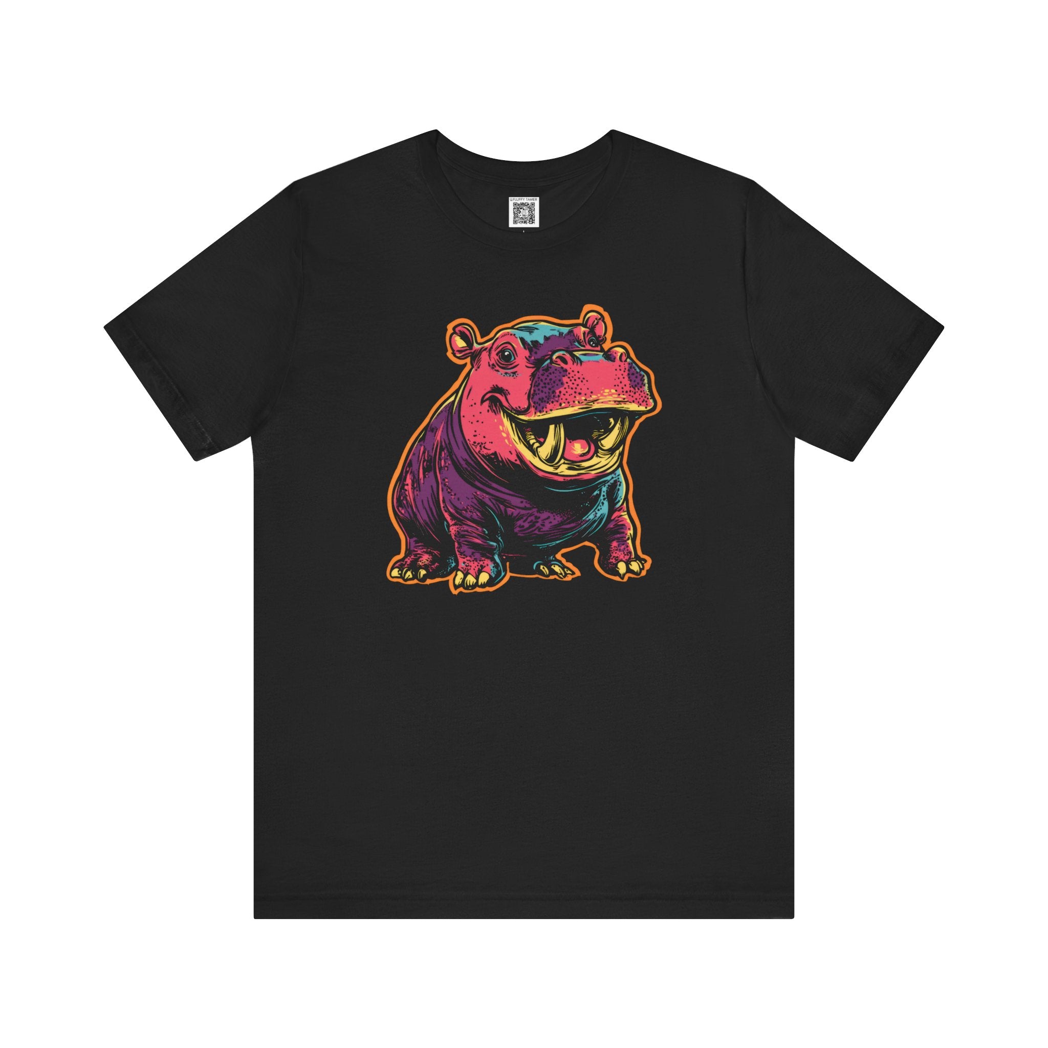 Colorful Hippo Graphic T-Shirt