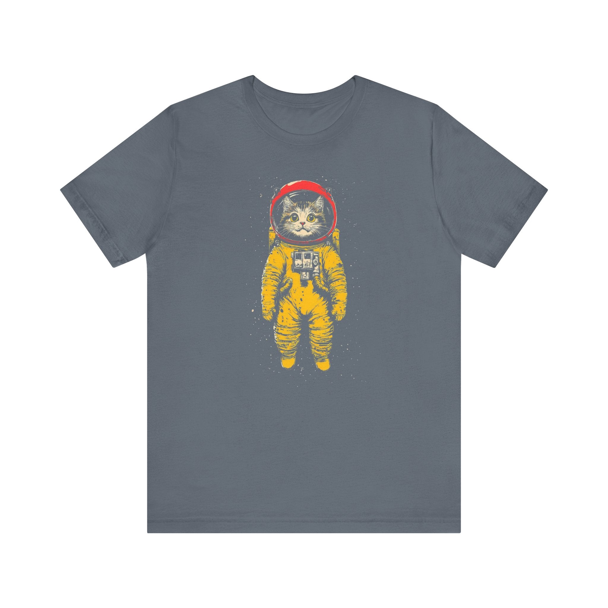 Yellow Space Suit Cat Astronaut Graphic Tee