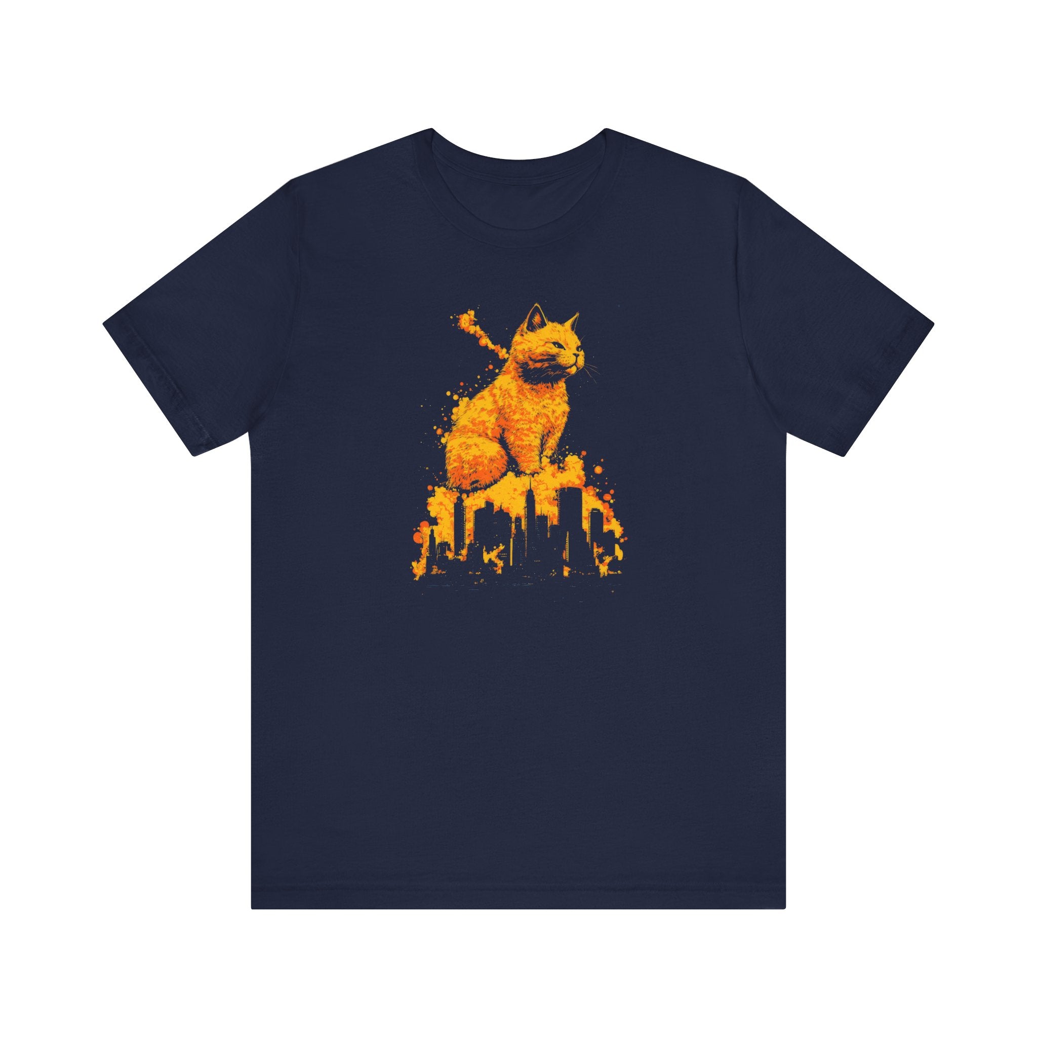 Catzilla Blazing Fury T-Shirt Giant Cat City Fire Design