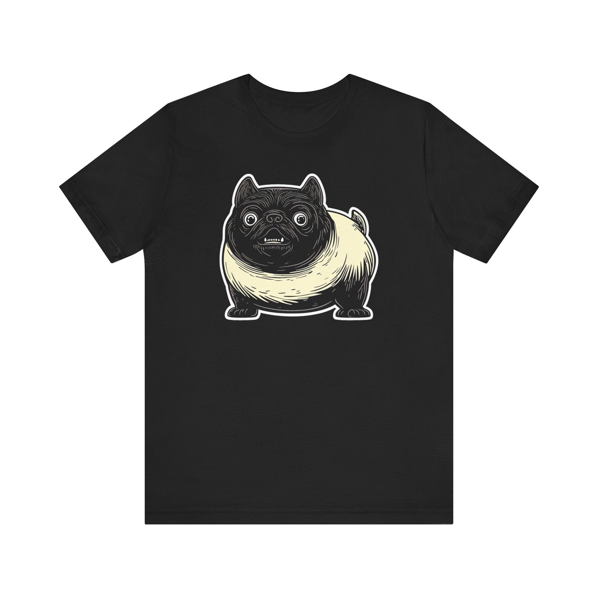 Cute Chubby Pug T-Shirt – Adorable Cartoon Pug Tee