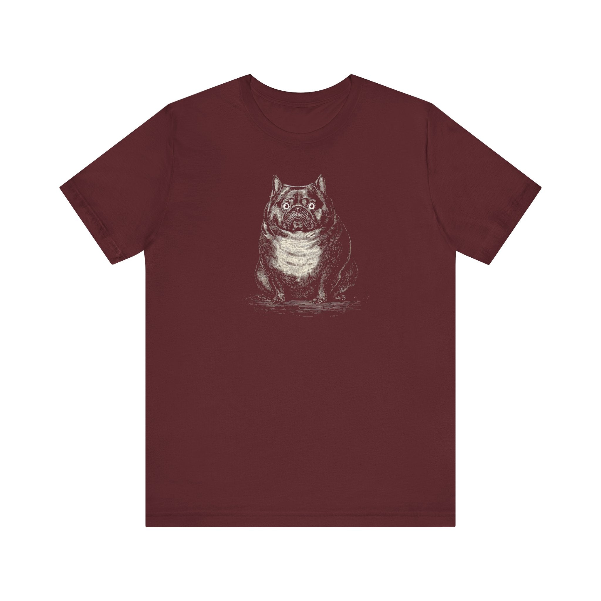 Surprised Bulldog Graphic T-Shirt