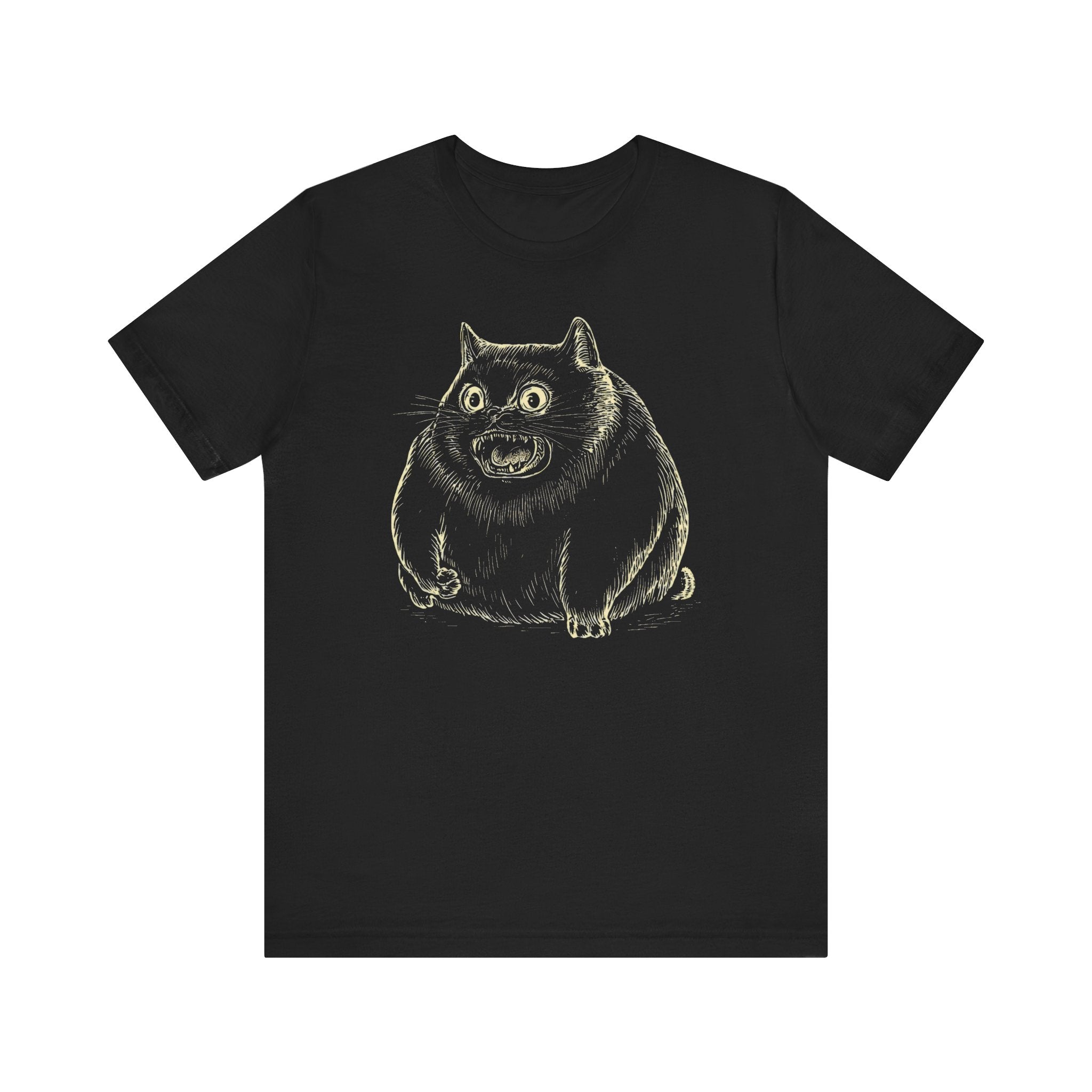 Furious Chonky Cat T-Shirt Funny and Quirky Design