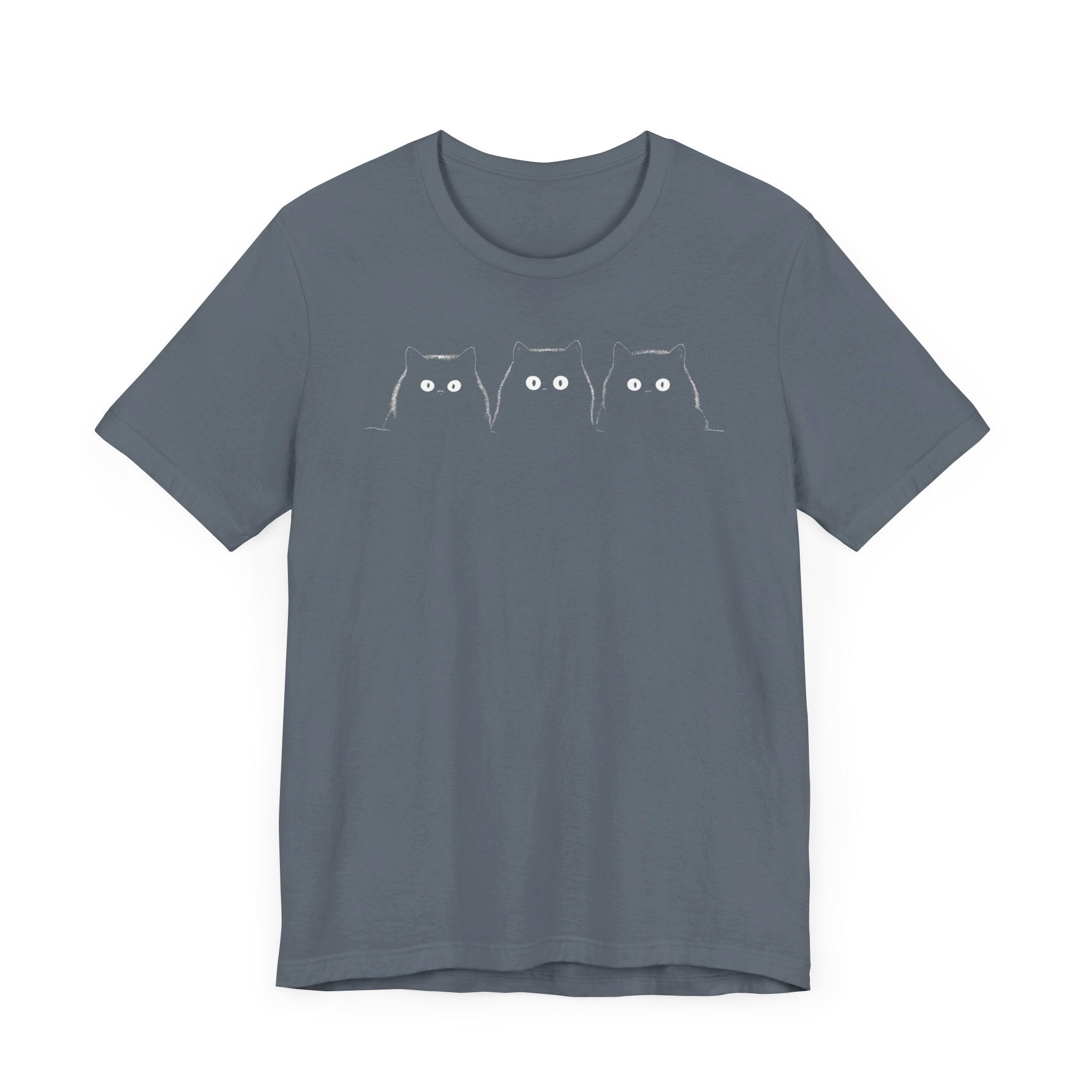 Three Black Cats Minimalist T-Shirt