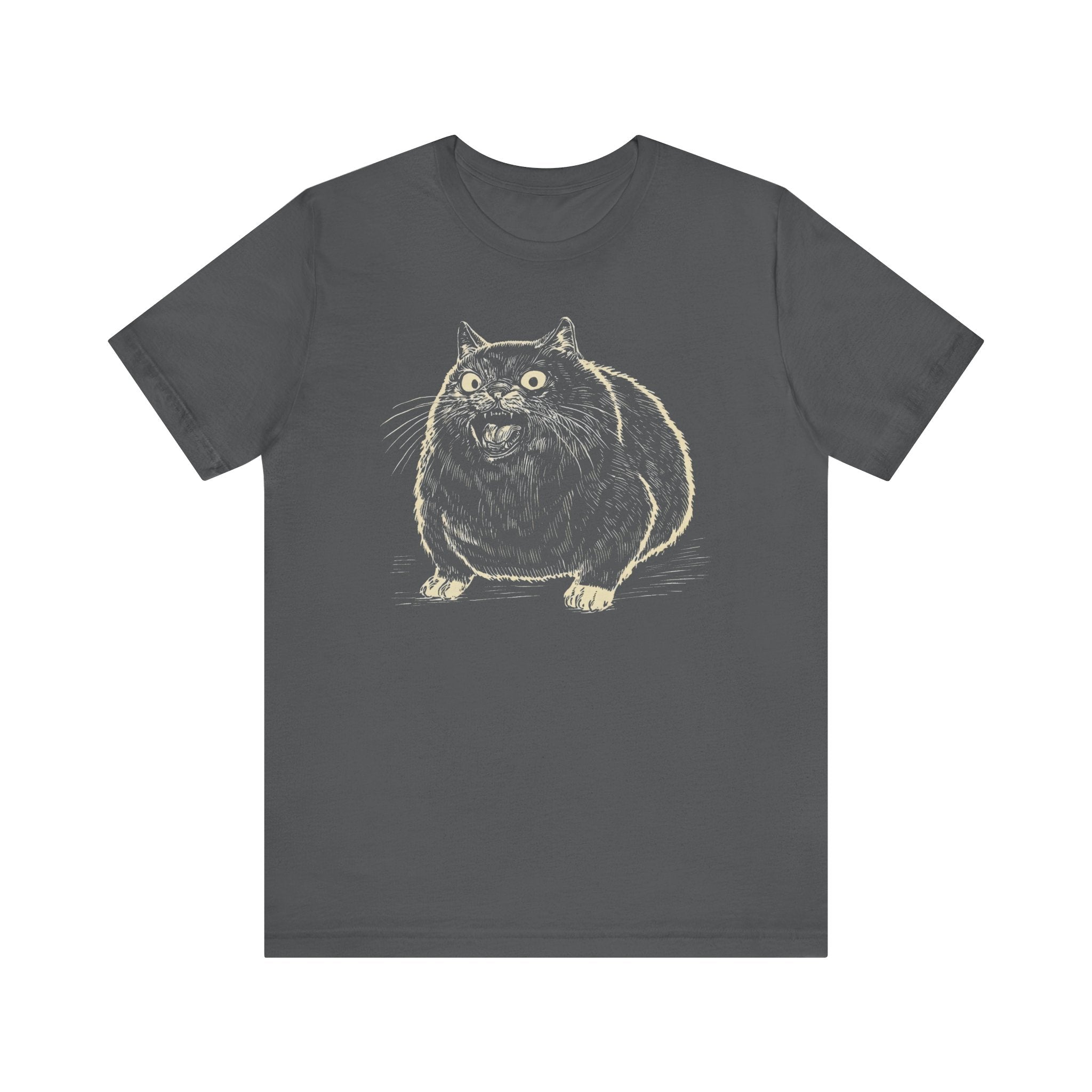 Yowling Chonky Cat T-Shirt Funny and Quirky Design