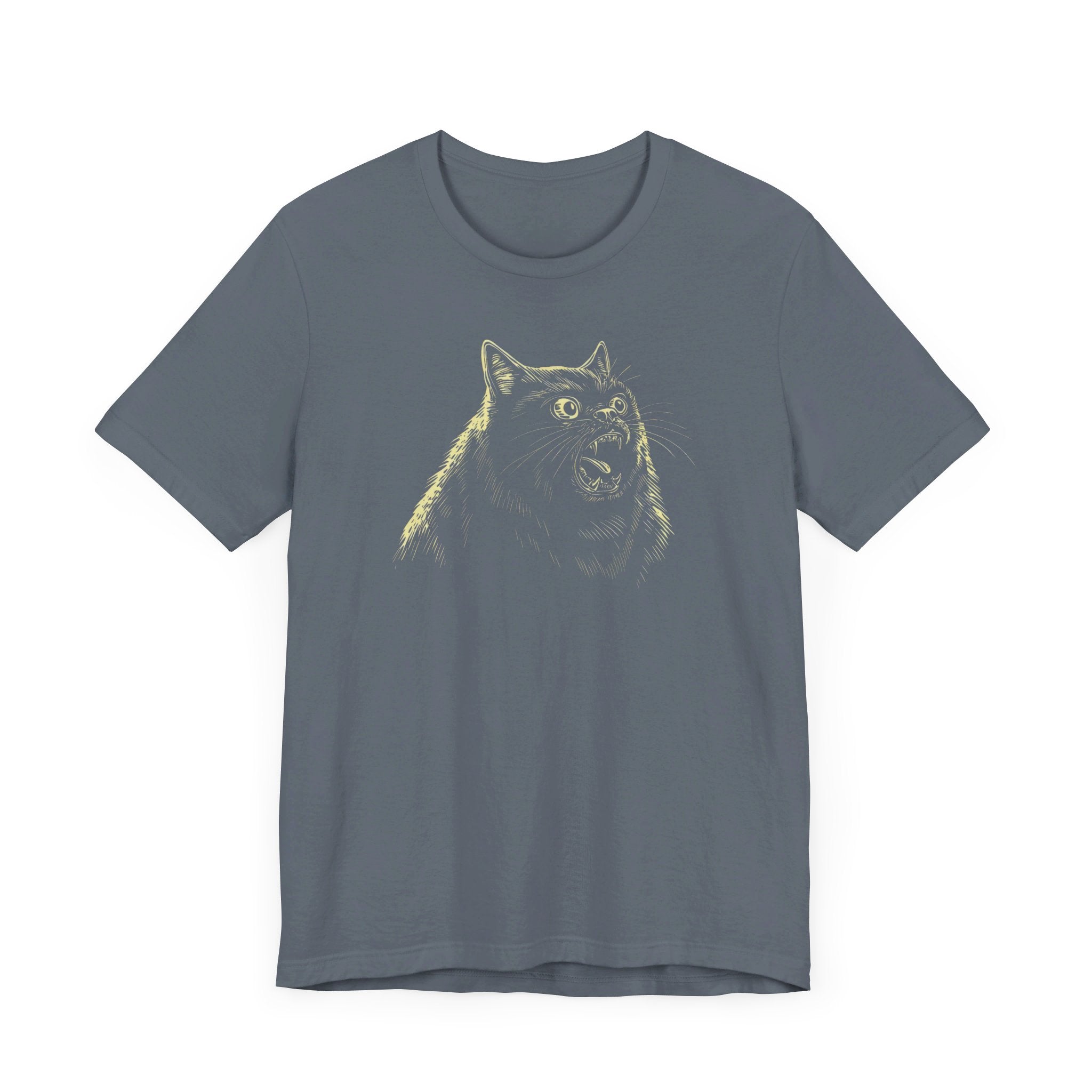 Ferocious Black Cat Graphic T-Shirt