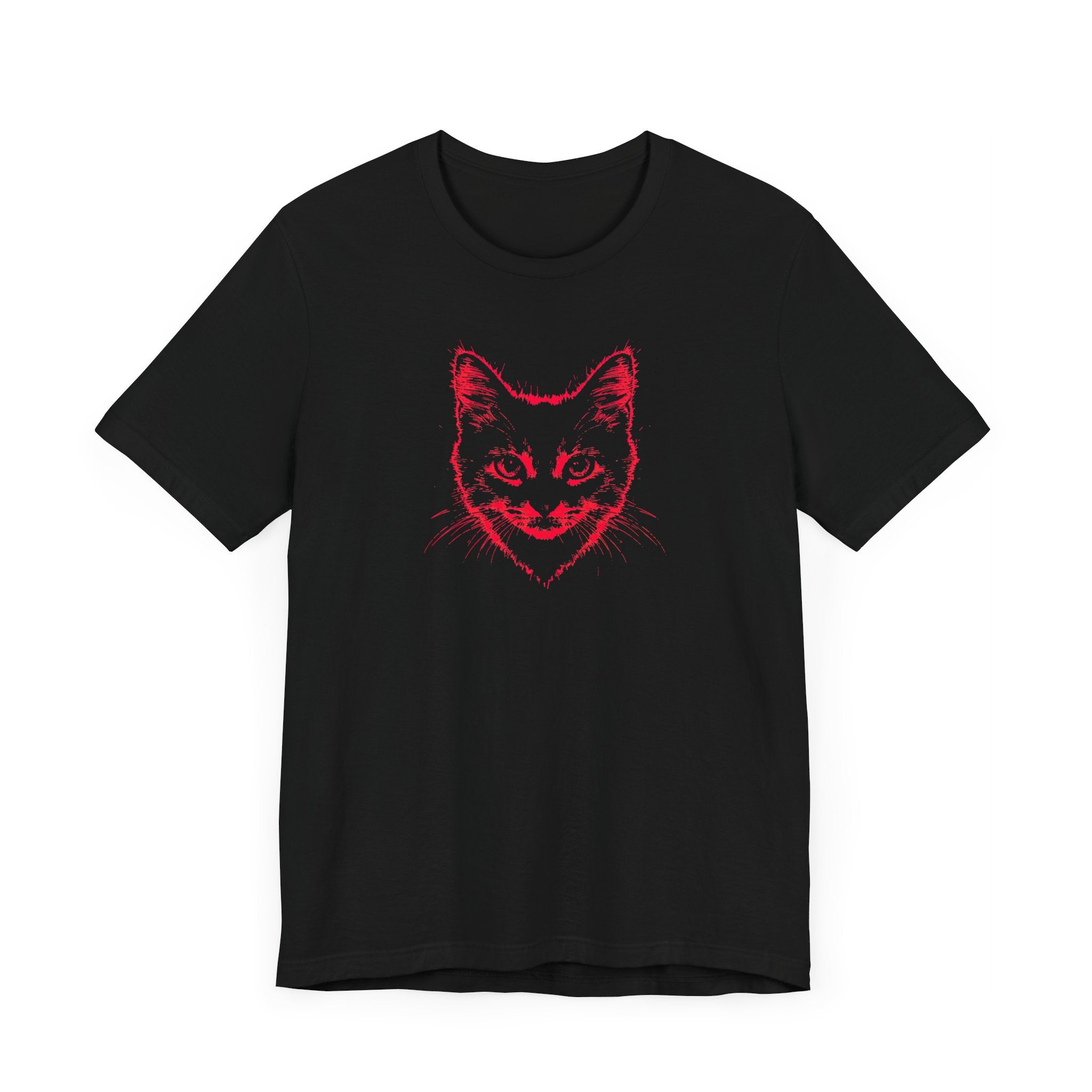 Cat Head Heart T-Shirt
